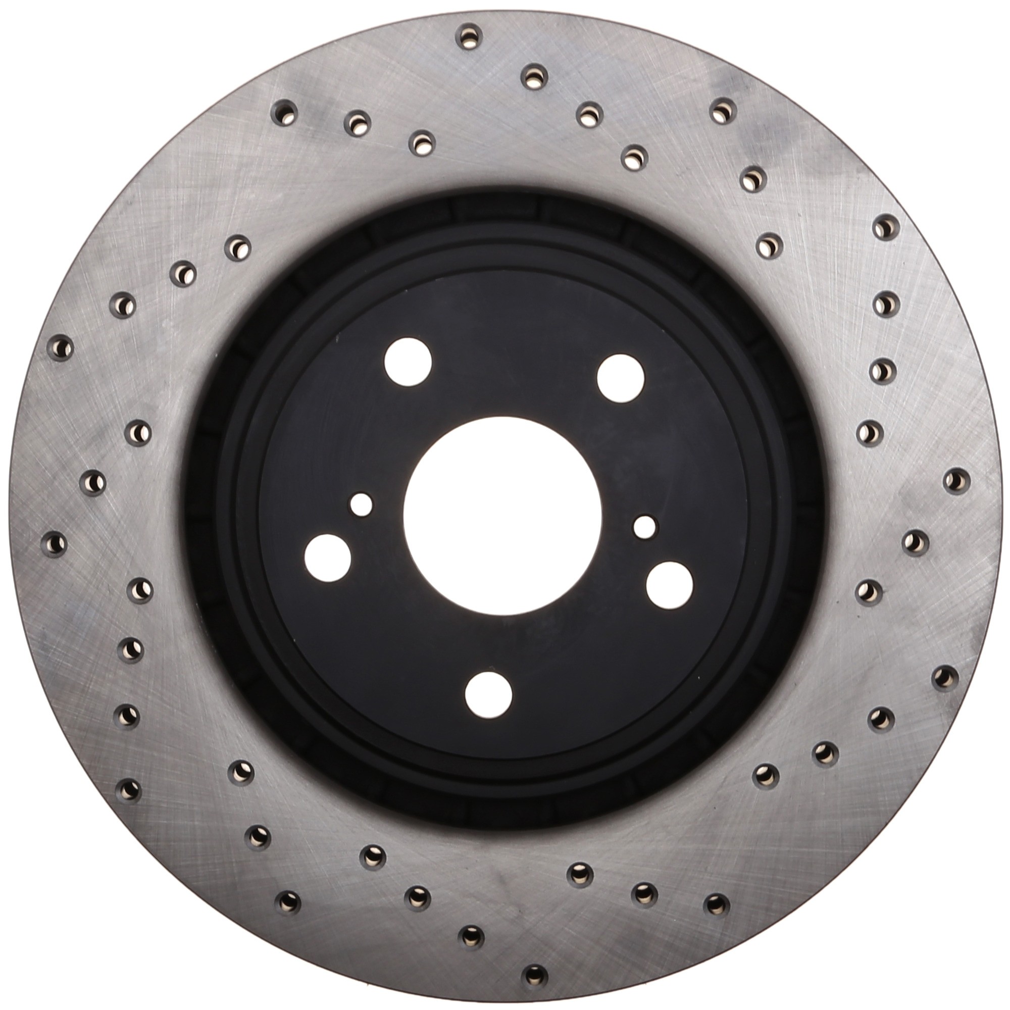 StopTech Sport Cross Drilled Brake Rotor; Front Left