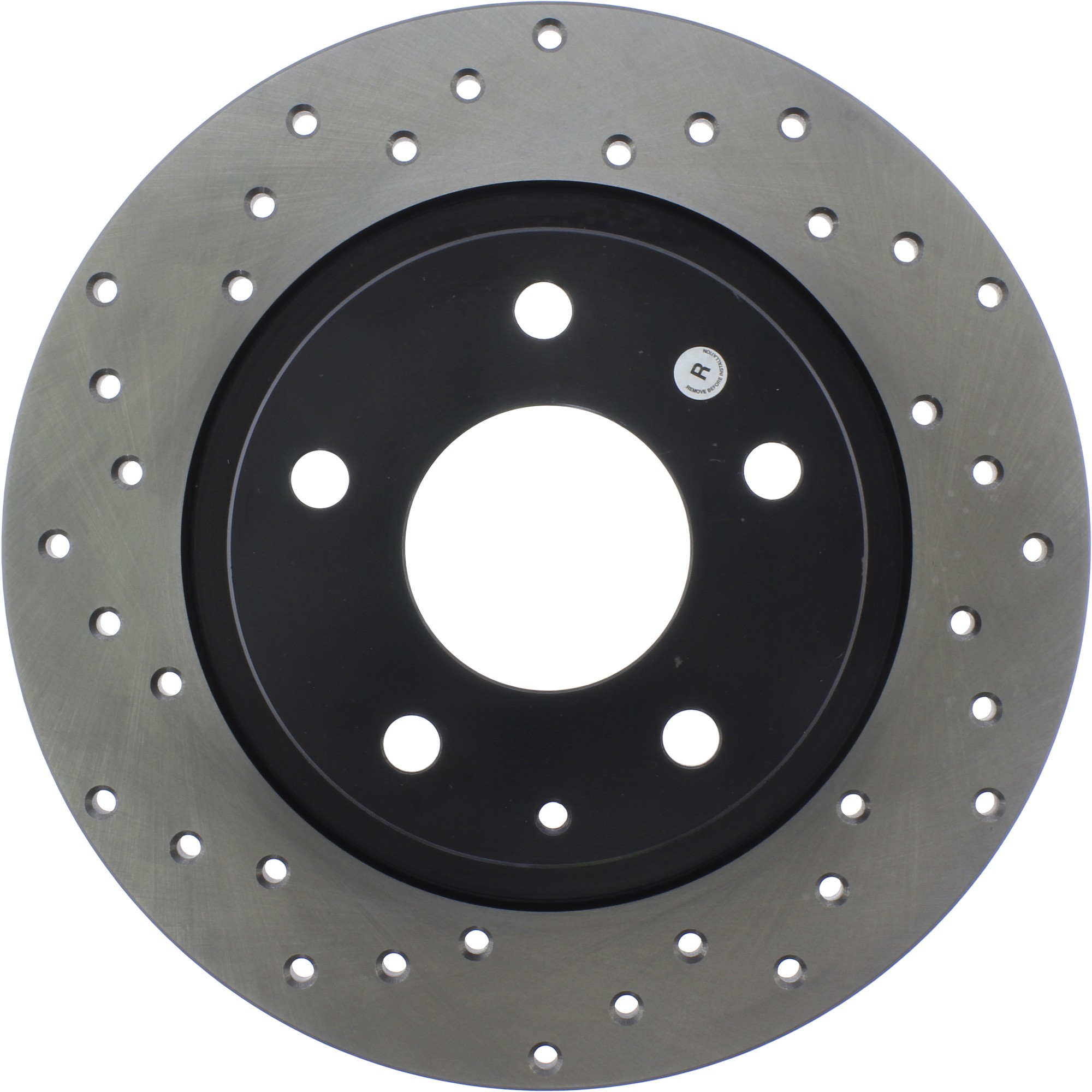 StopTech Sport Cross Drilled Brake Rotor; Rear Right