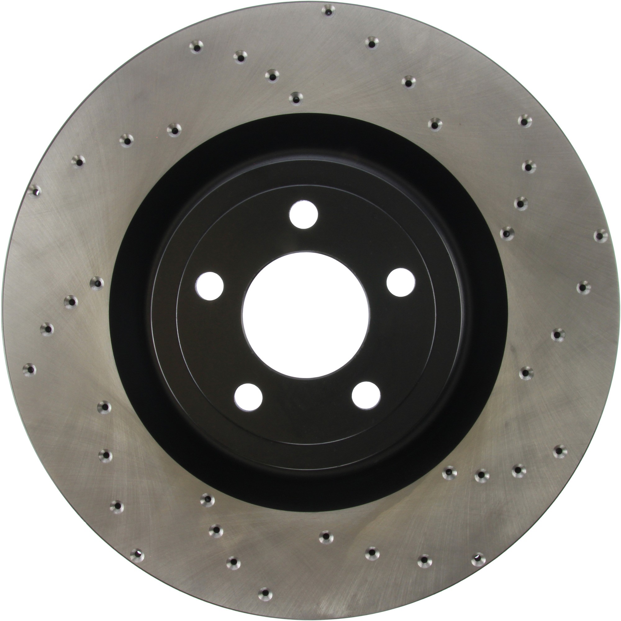 StopTech Sport Cross Drilled Brake Rotor; Front Left