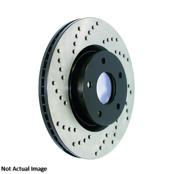 StopTech Sport Cross Drilled Brake Rotor; Rear Right