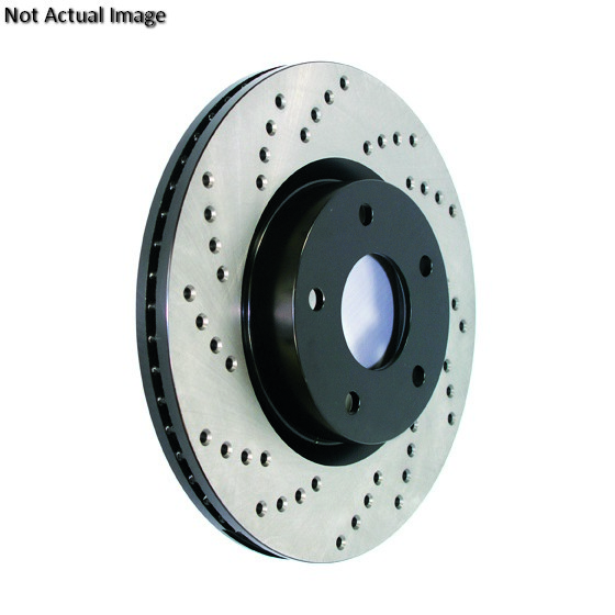 StopTech Sport Cross Drilled Brake Rotor; Rear Right