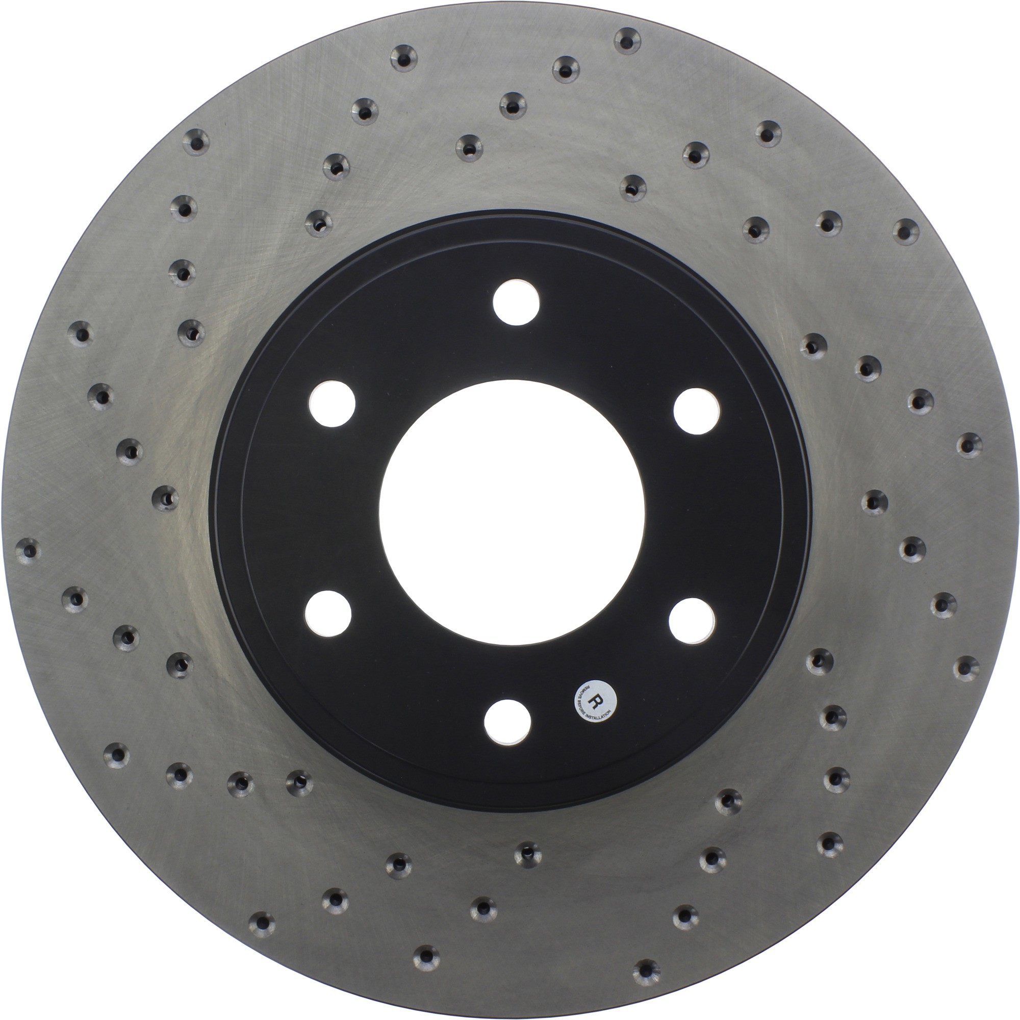 StopTech Sport Cross Drilled Brake Rotor; Front Right
