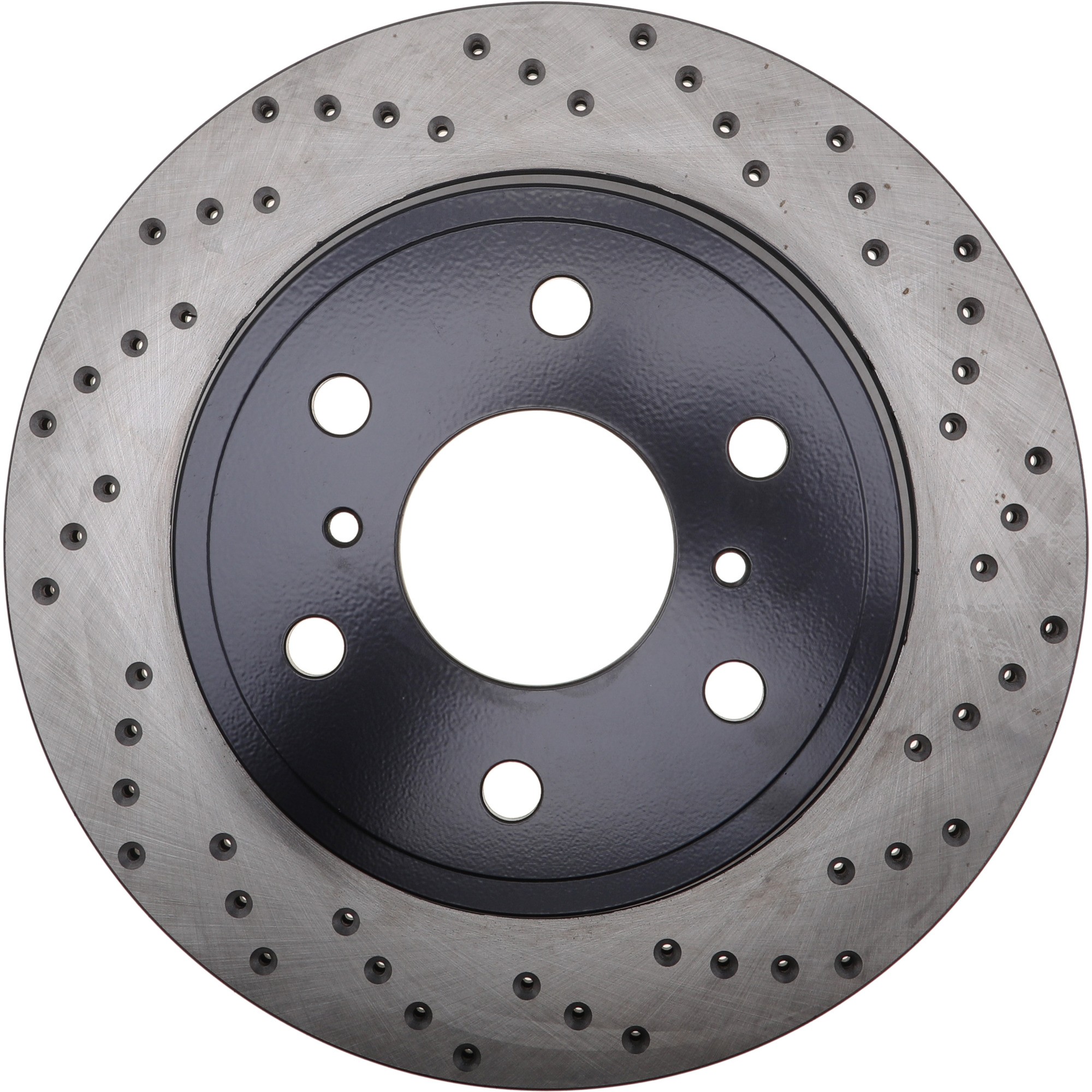 StopTech Sport Cross Drilled Brake Rotor; Rear Left