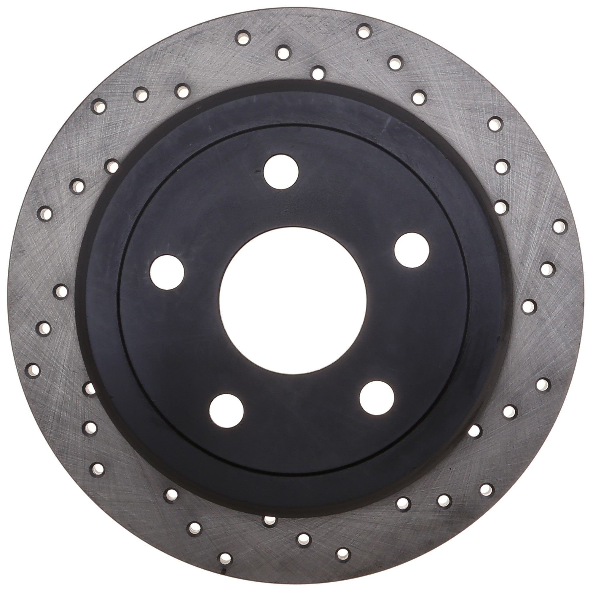 StopTech Sport Cross Drilled Brake Rotor; Rear Left