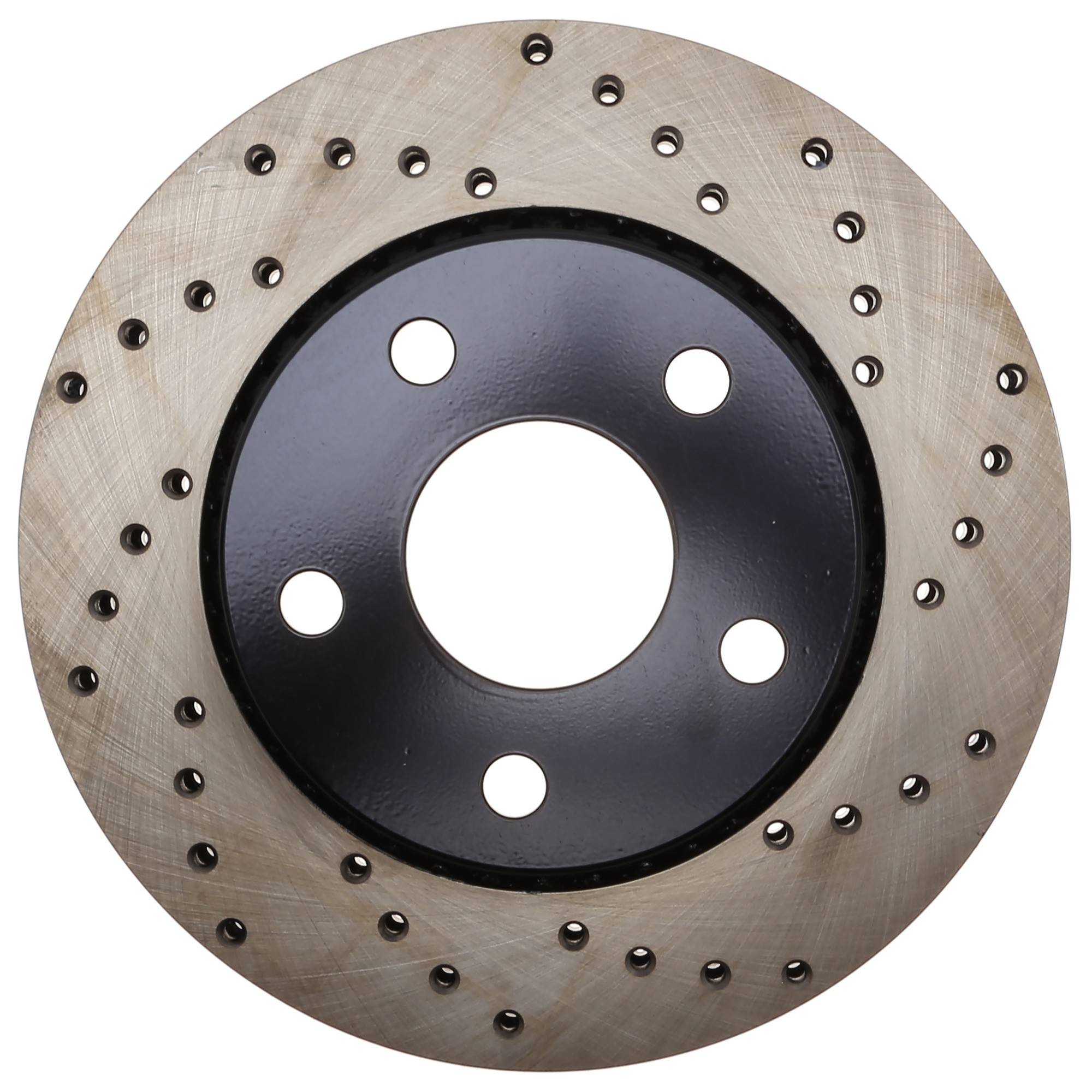 StopTech Sport Cross Drilled Brake Rotor; Front Left