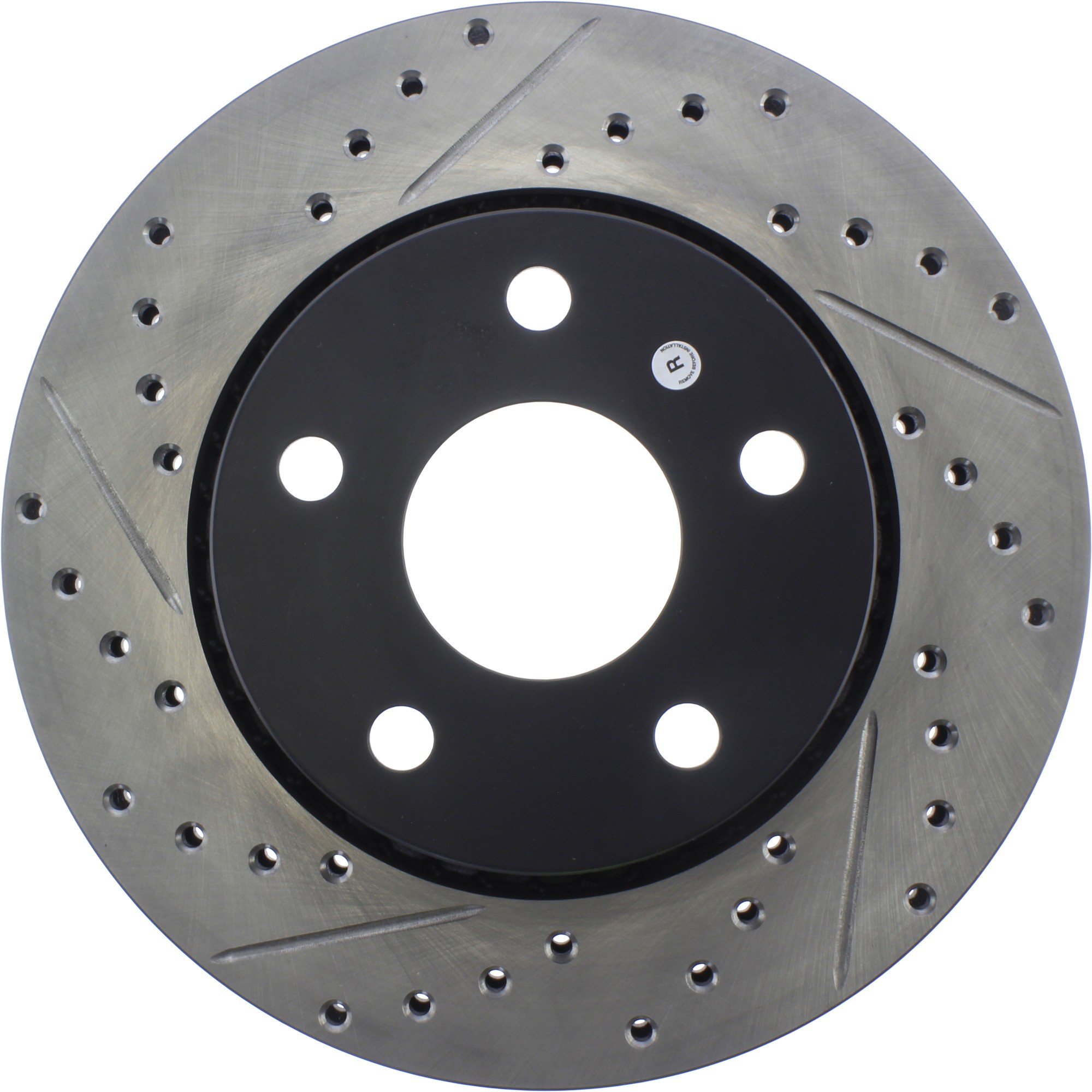 StopTech Sport Cross Drilled Brake Rotor; Front Right