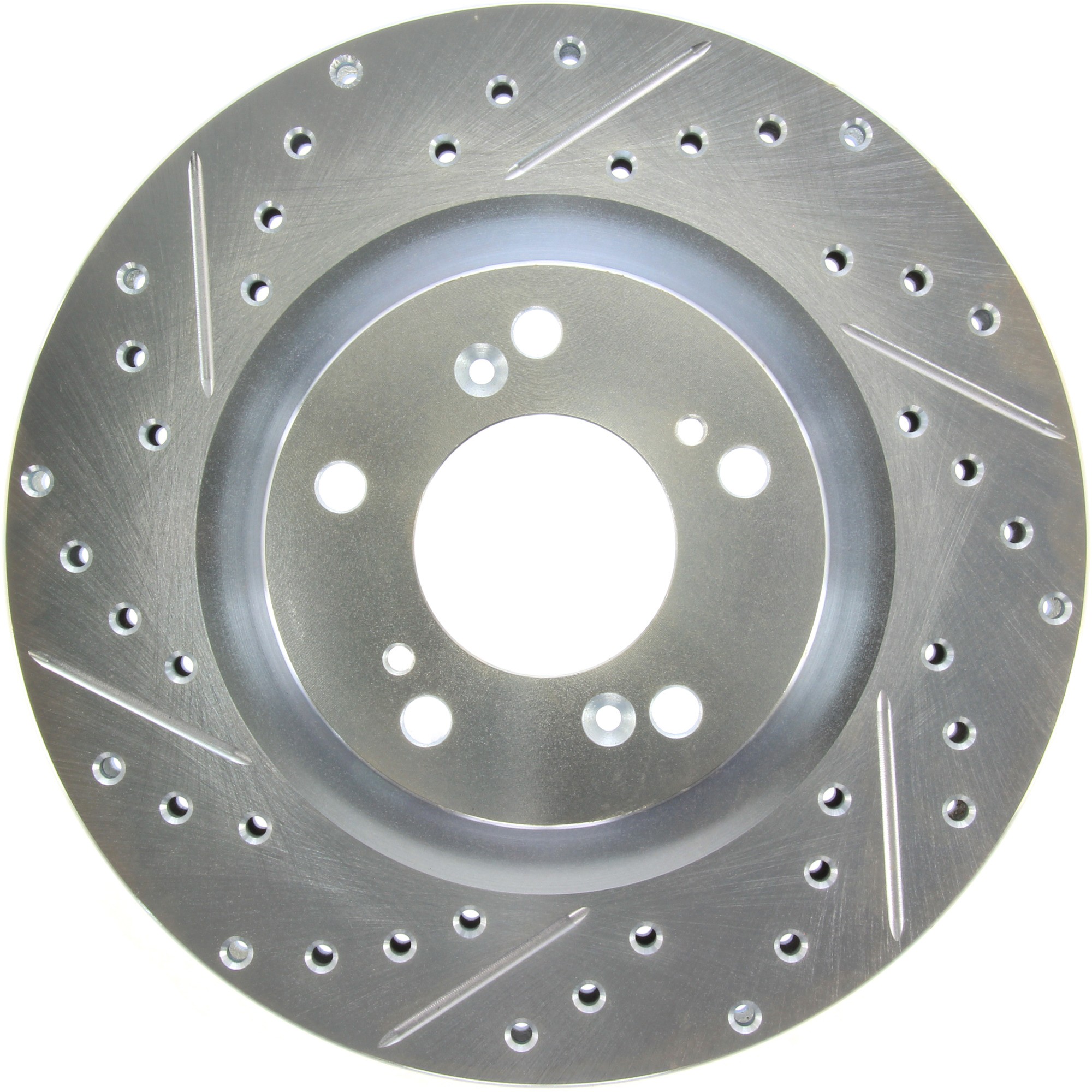 StopTech Select Sport Drilled and Slotted Brake Rotor; Front Right