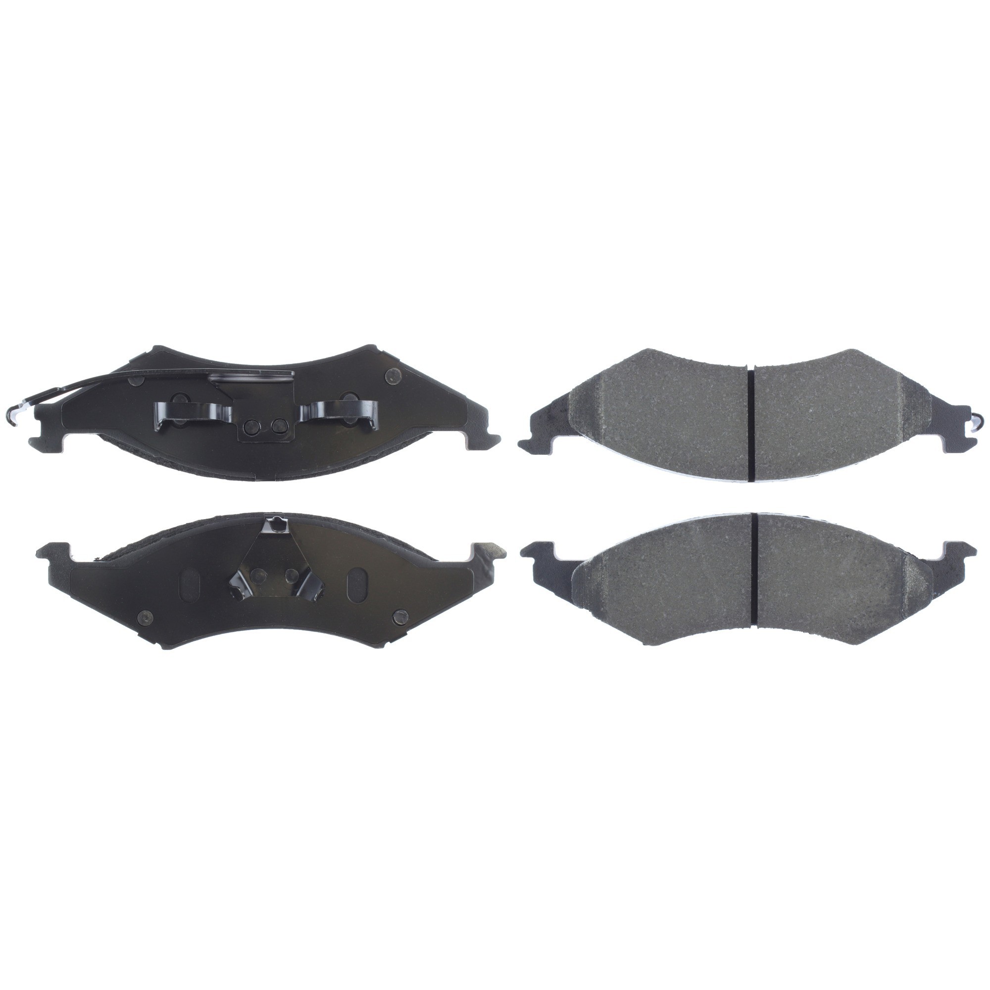 Centric Premium Semi-Metallic Brake Pads with Shims and Hardware