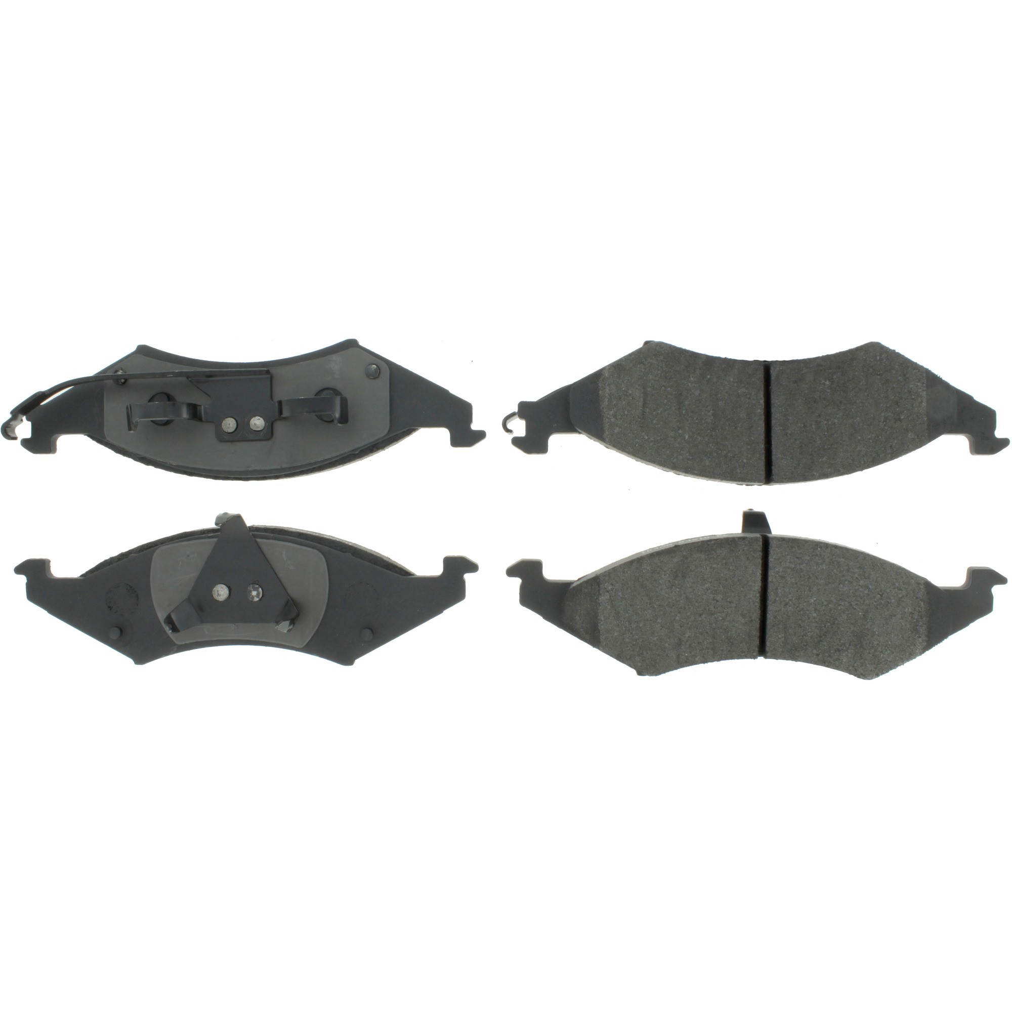 Centric Premium Semi-Metallic Brake Pads with Shims and Hardware
