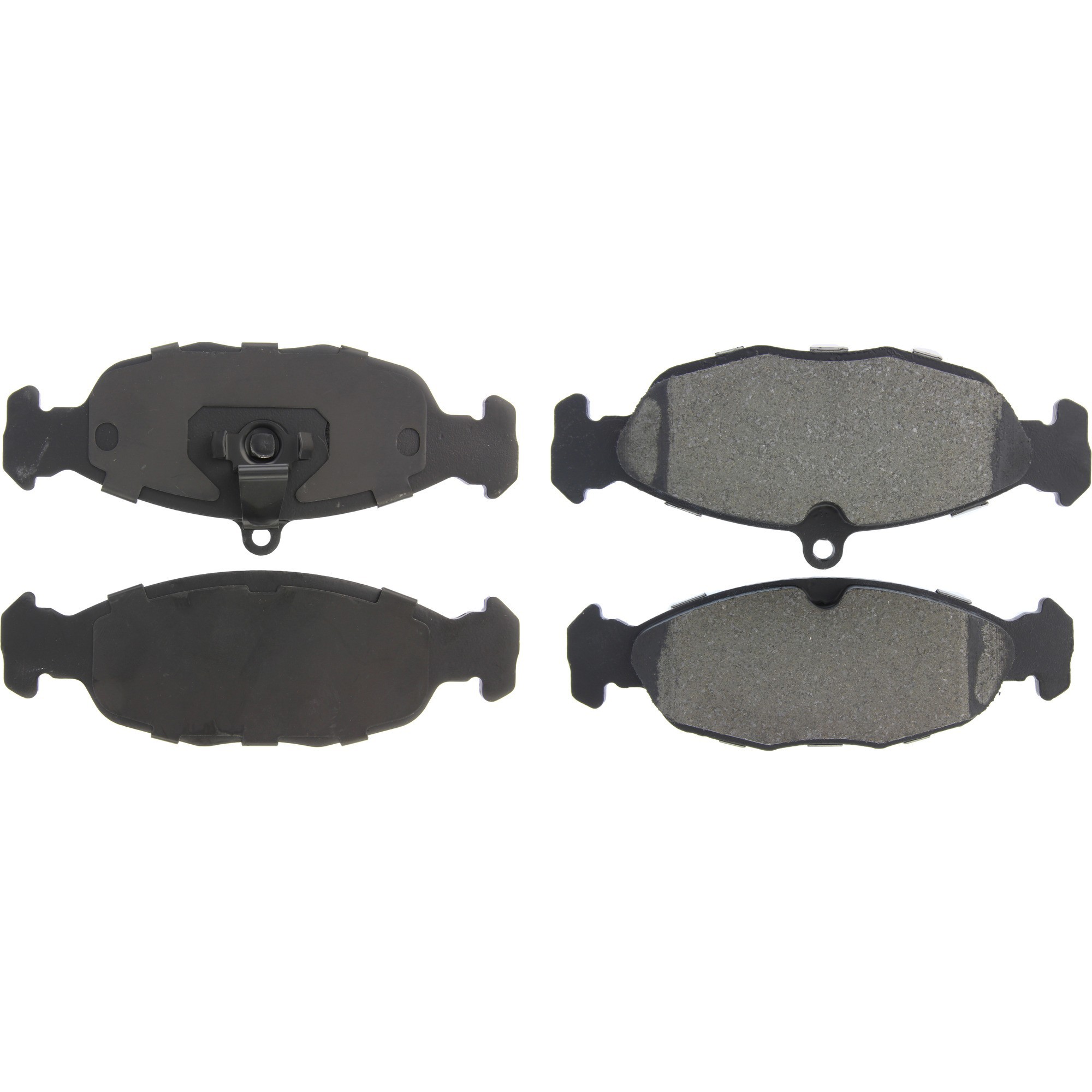 Centric Premium Semi-Metallic Brake Pads with Shims and Hardware