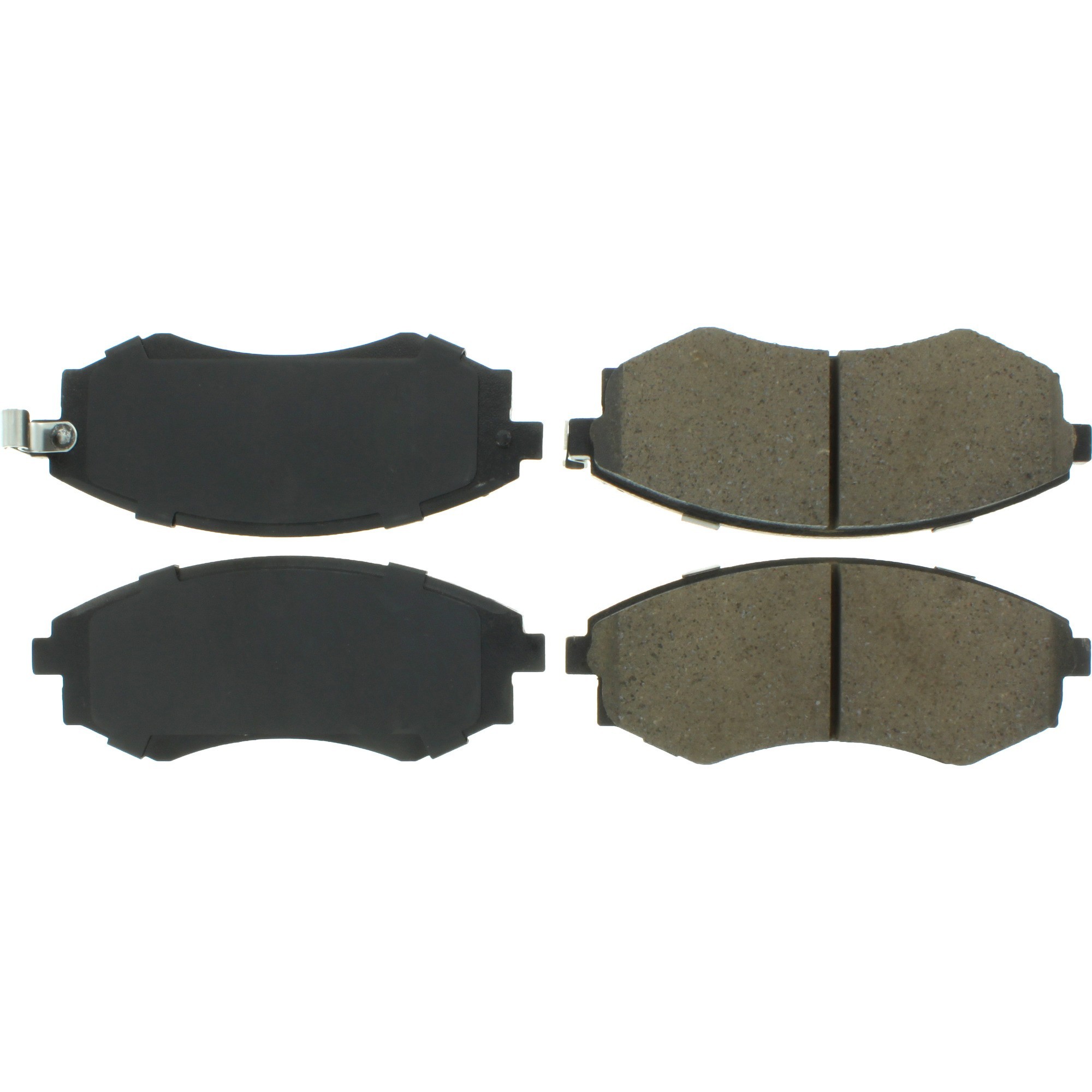 Centric Premium Semi-Metallic Brake Pads with Shims and Hardware