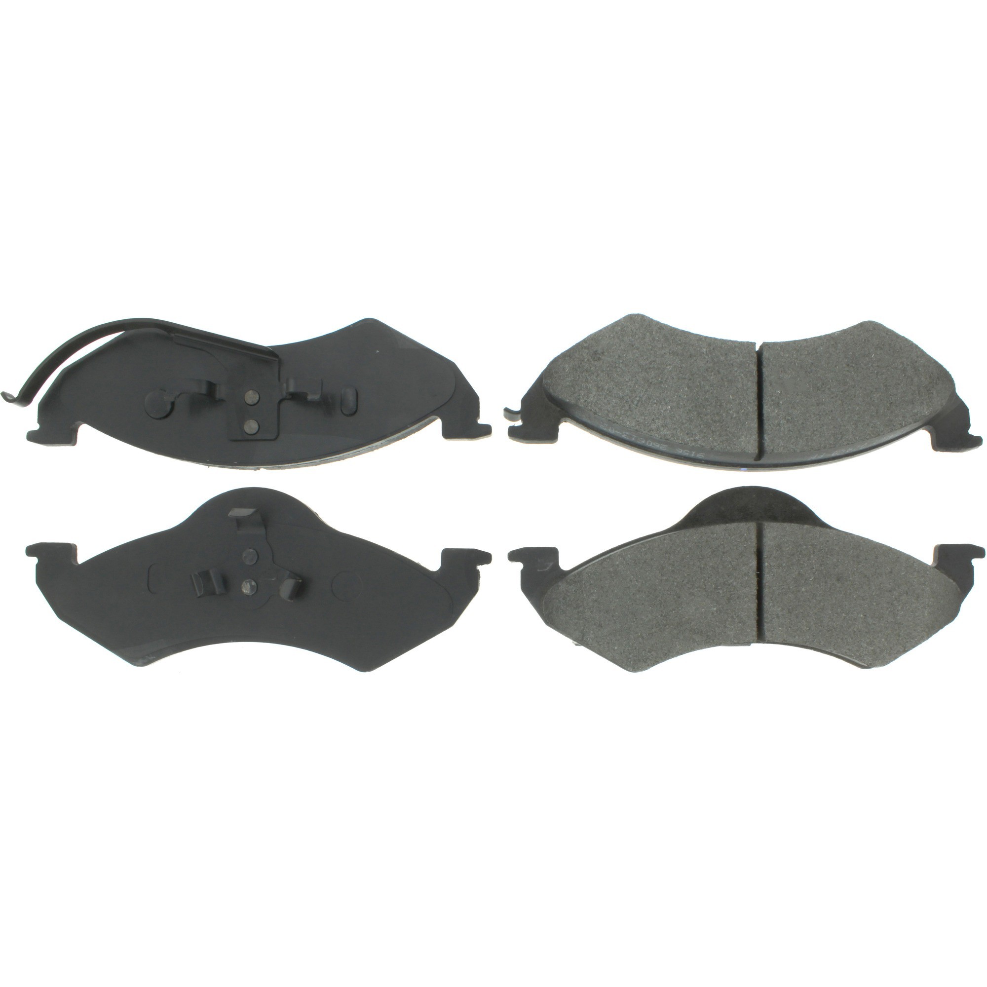 Centric Premium Semi-Metallic Brake Pads with Shims and Hardware