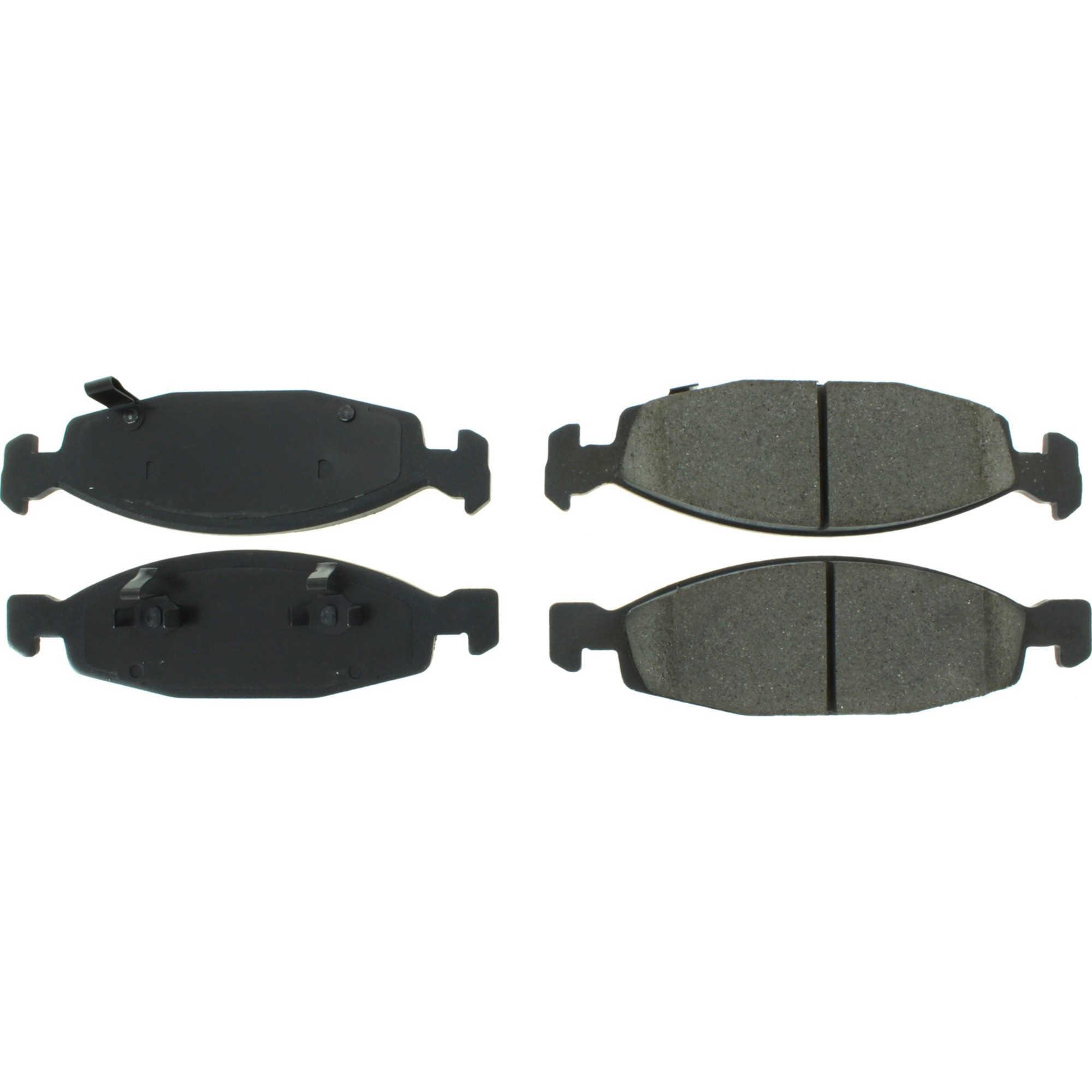 Centric Premium Semi-Metallic Brake Pads with Shims and Hardware