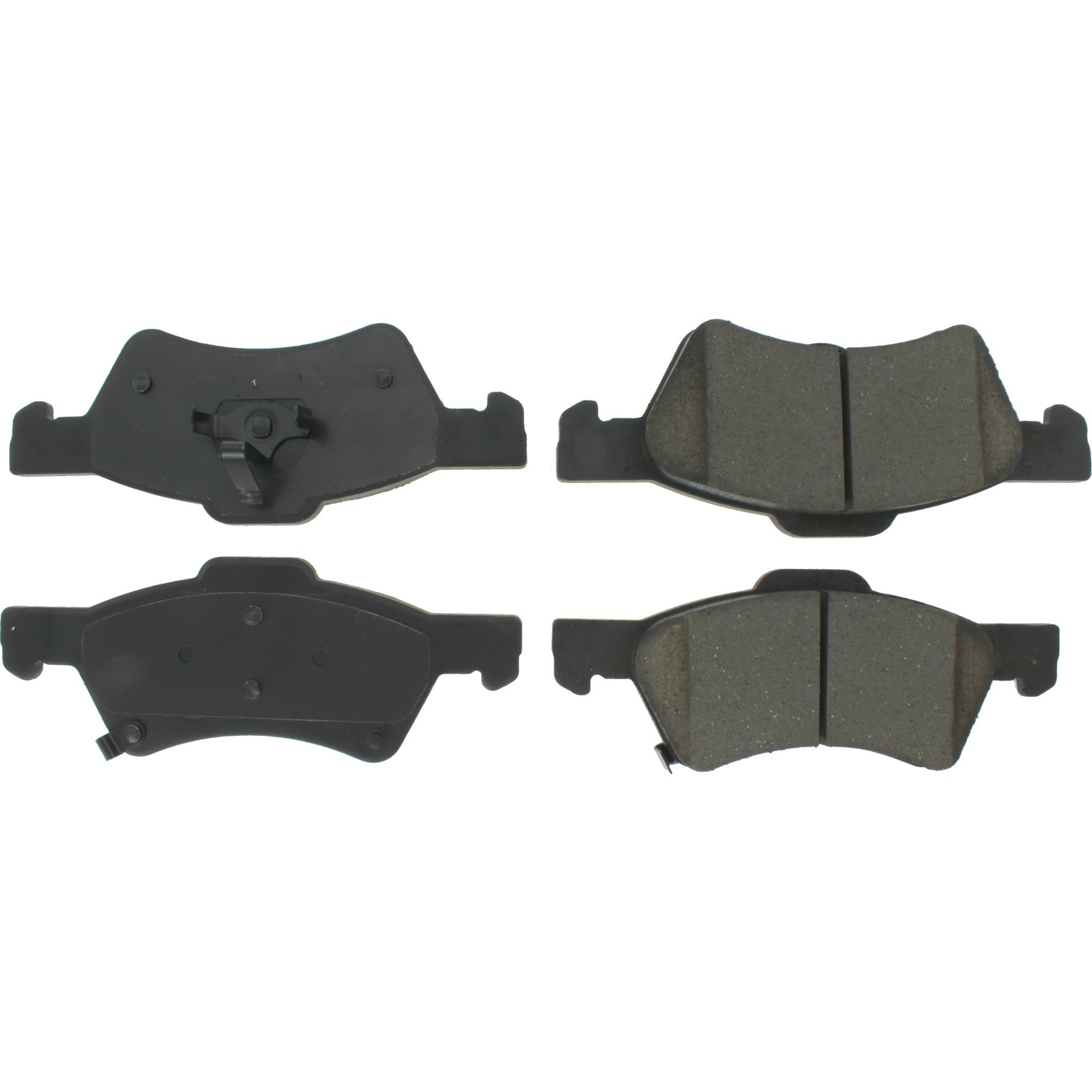 Centric Premium Semi-Metallic Brake Pads with Shims and Hardware