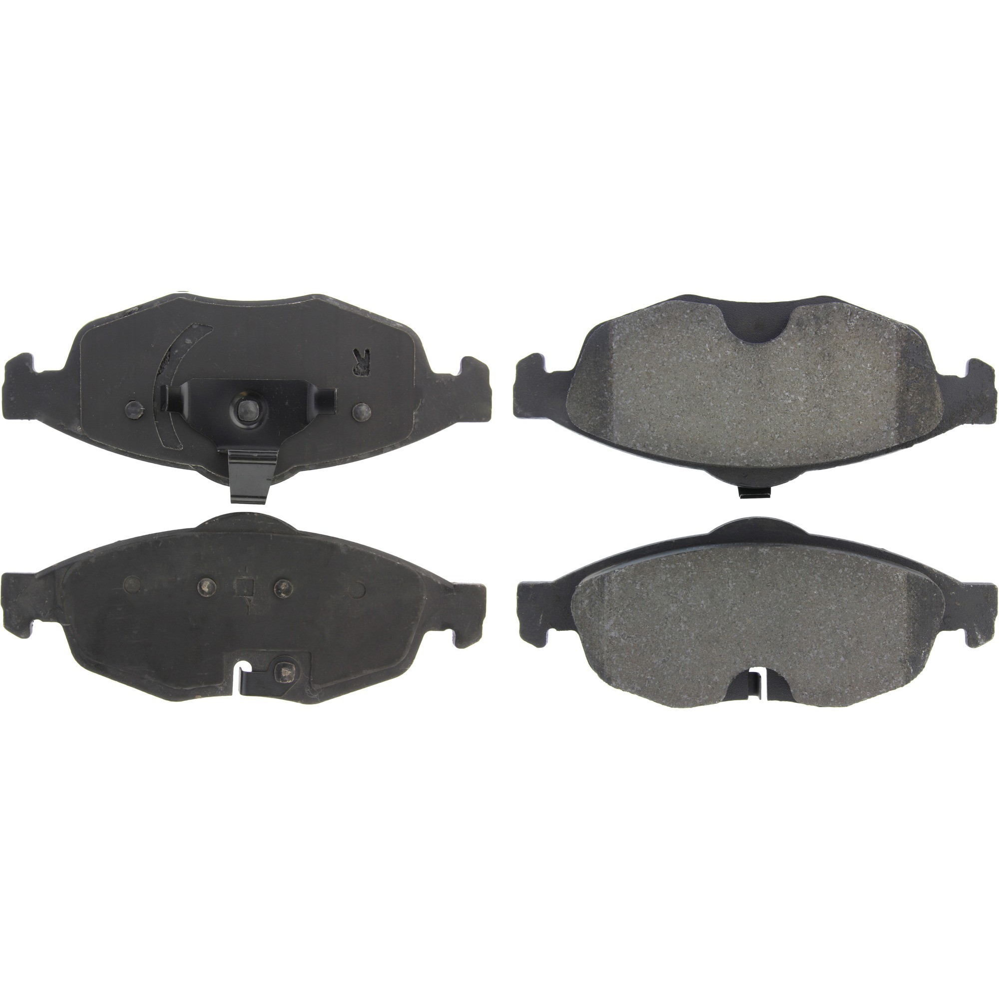 Centric Premium Semi-Metallic Brake Pads with Shims and Hardware
