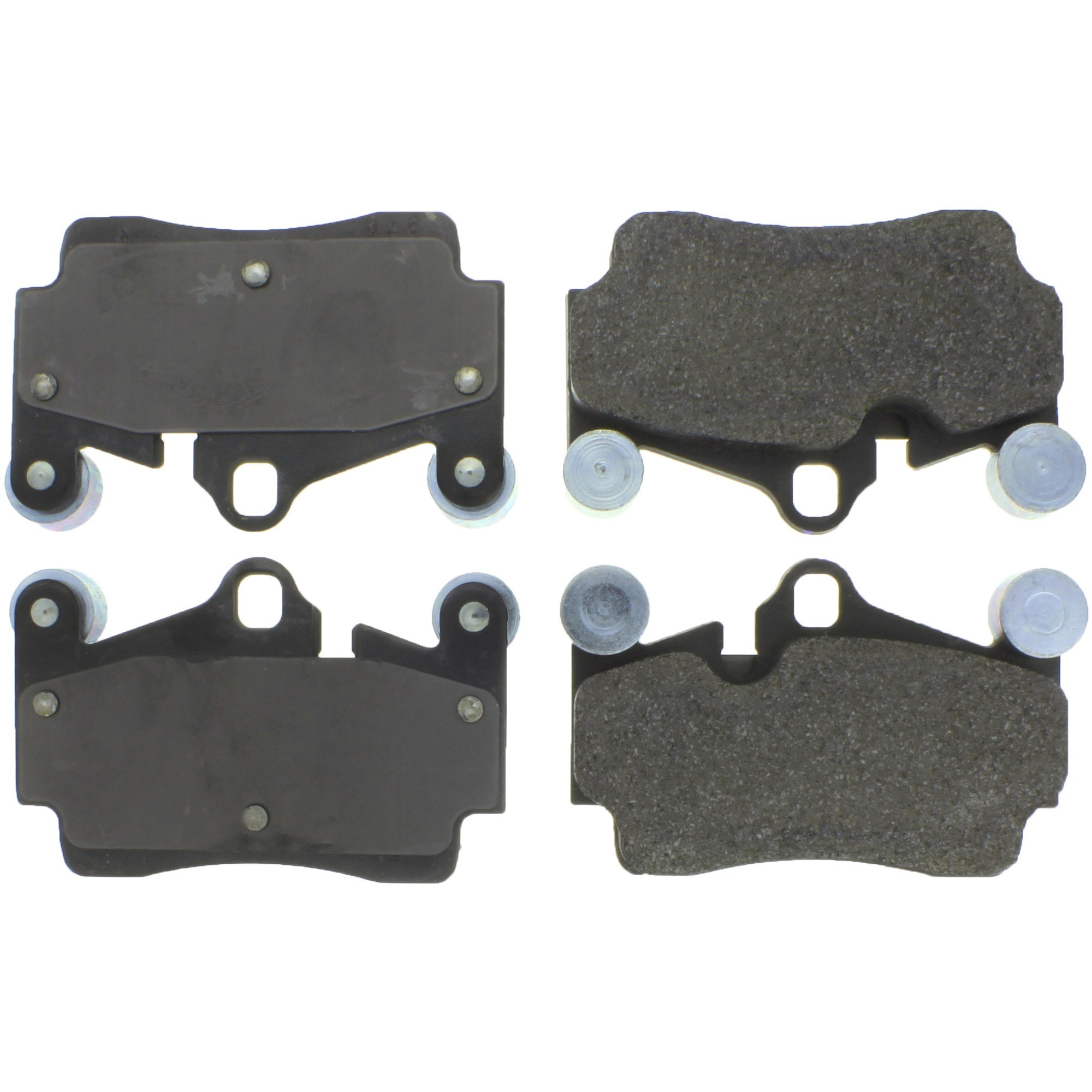 Centric Premium Semi-Metallic Brake Pads with Shims and Hardware