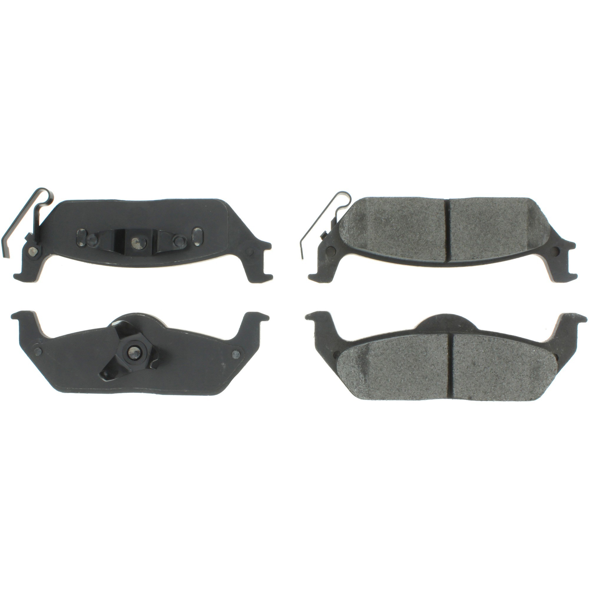 Centric Premium Semi-Metallic Brake Pads with Shims and Hardware
