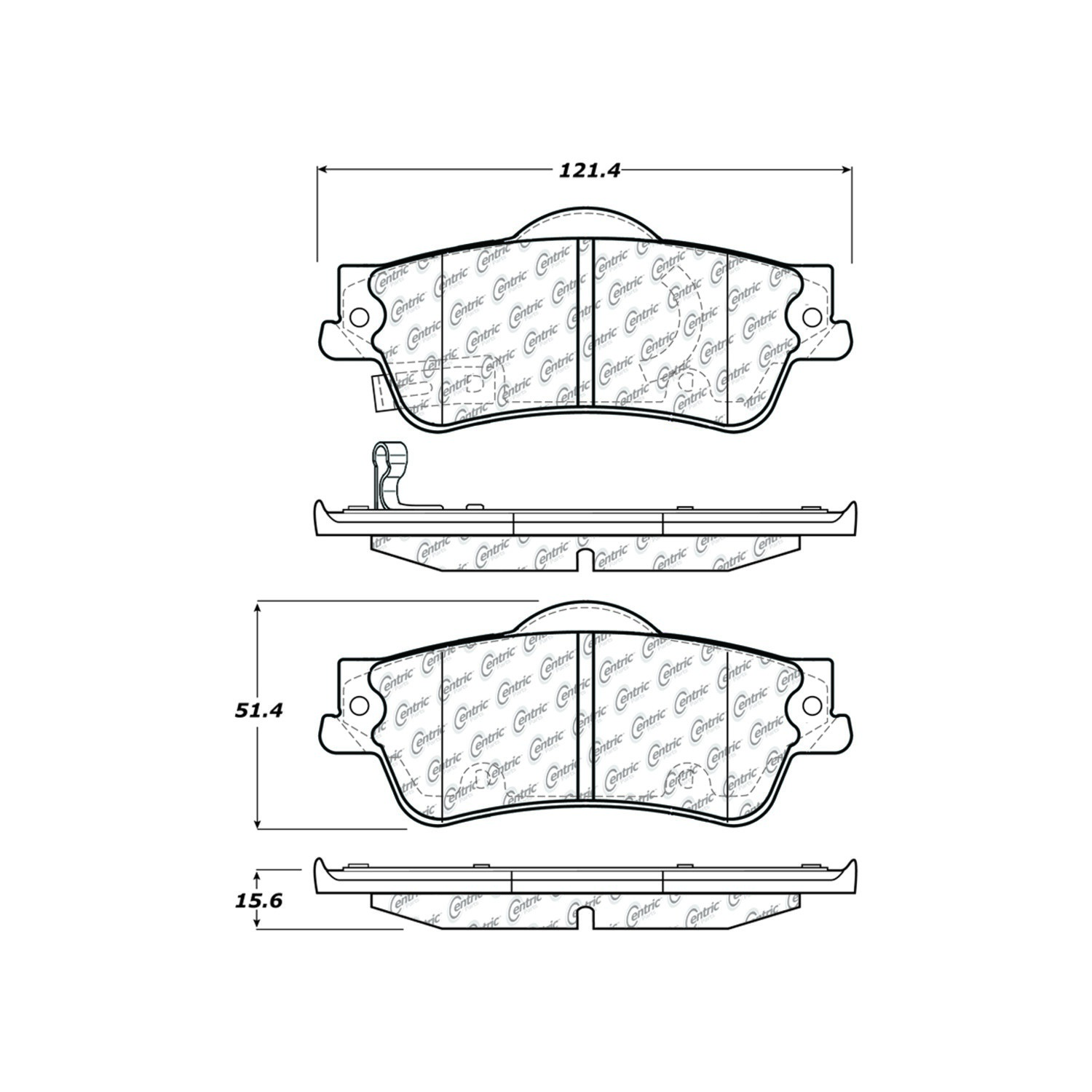 PREM METALLIC BRAKE PAD SHIMS & HARDWARE