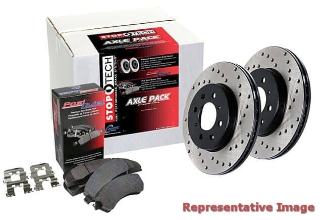 StopTech Sport Axle Pack; Drilled; Front Brake Kit