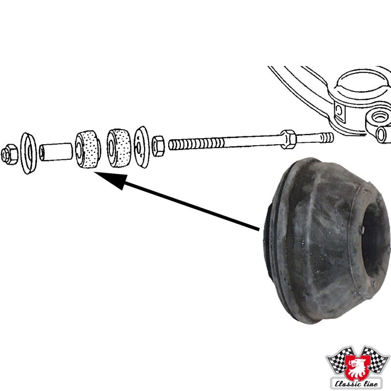 Control Arm Bushing : Front, Left/Rear