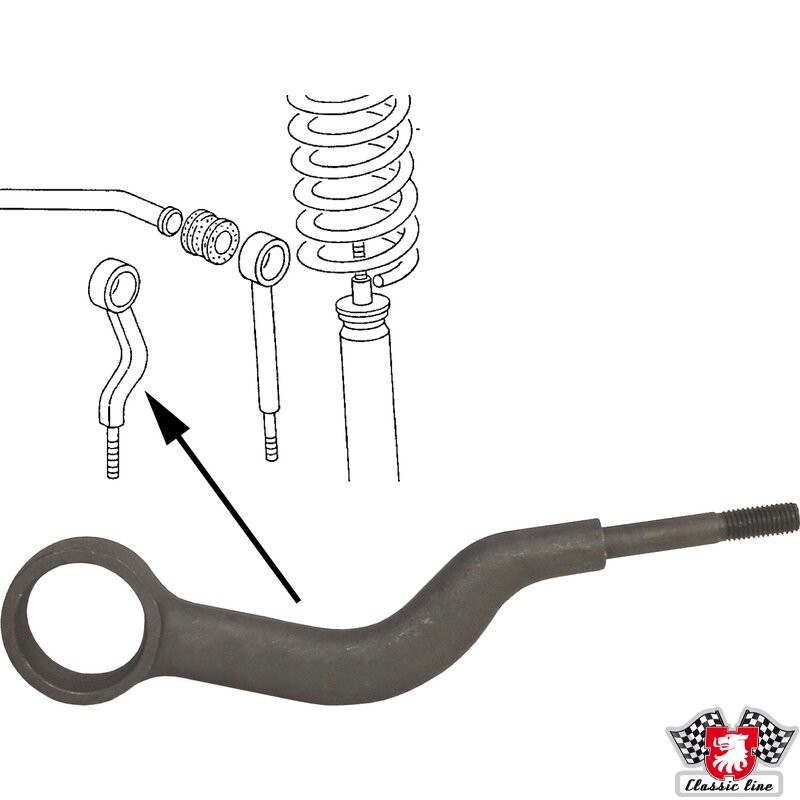 Sway Bar Drop Link : Front : Curved