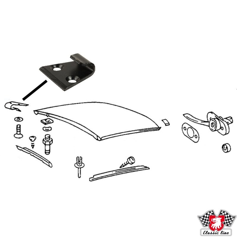 Targa Top Latch Clip : 911-964