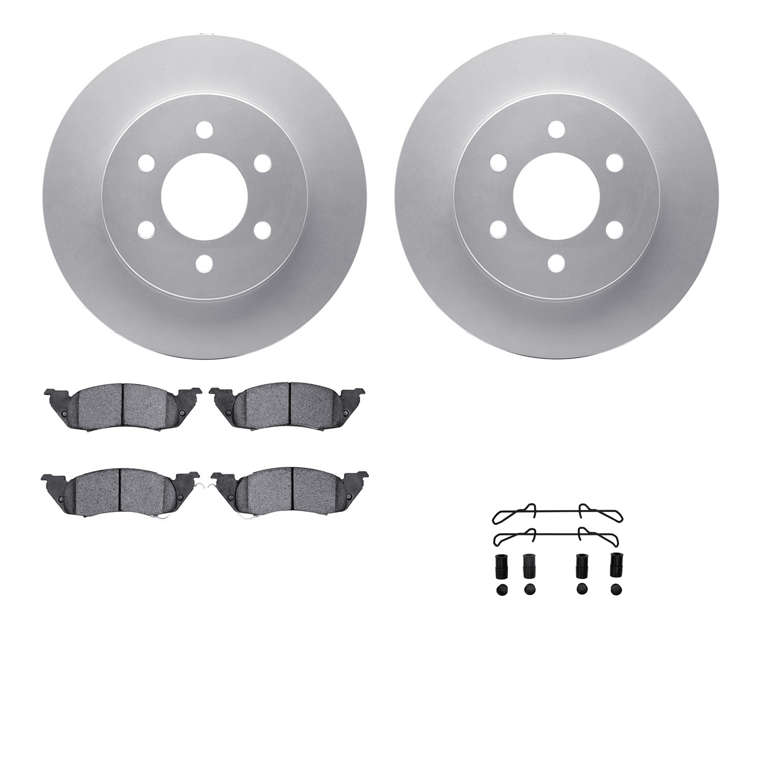DFC GEOSPEC Coated Rotor- HD Brake Pad - Hardware