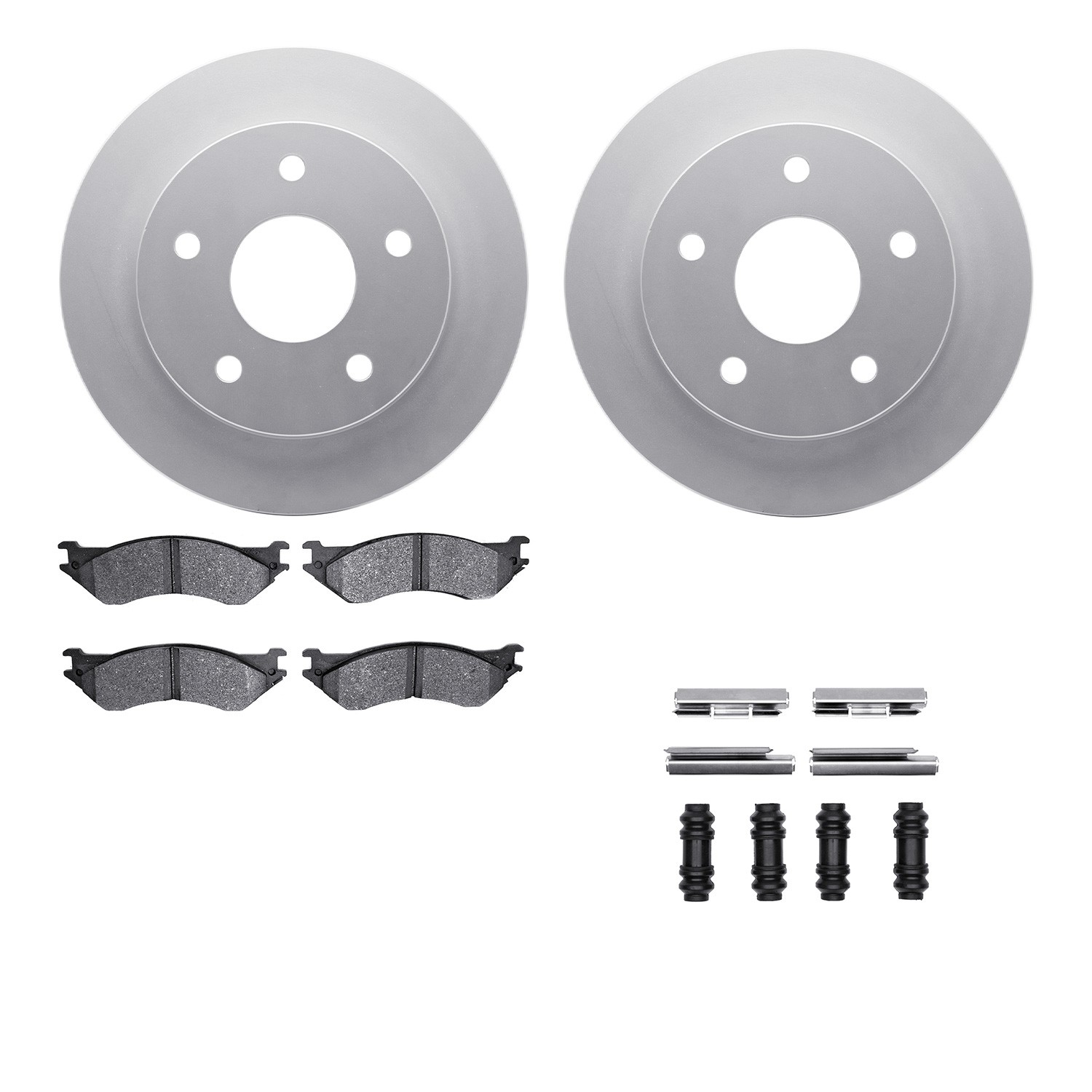 DFC GEOSPEC Coated Rotor- HD Brake Pad - Hardware