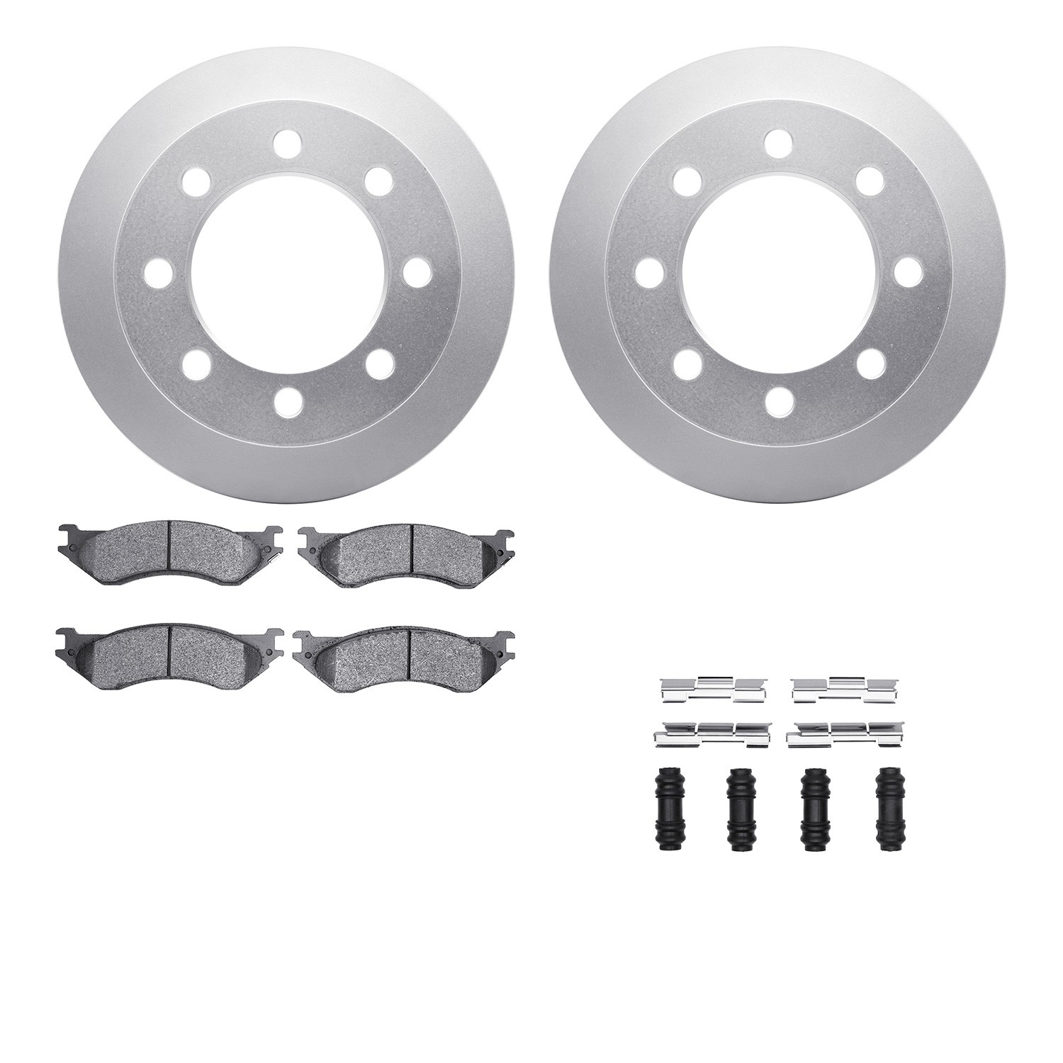 DFC GEOSPEC Coated Rotor- HD Brake Pad - Hardware