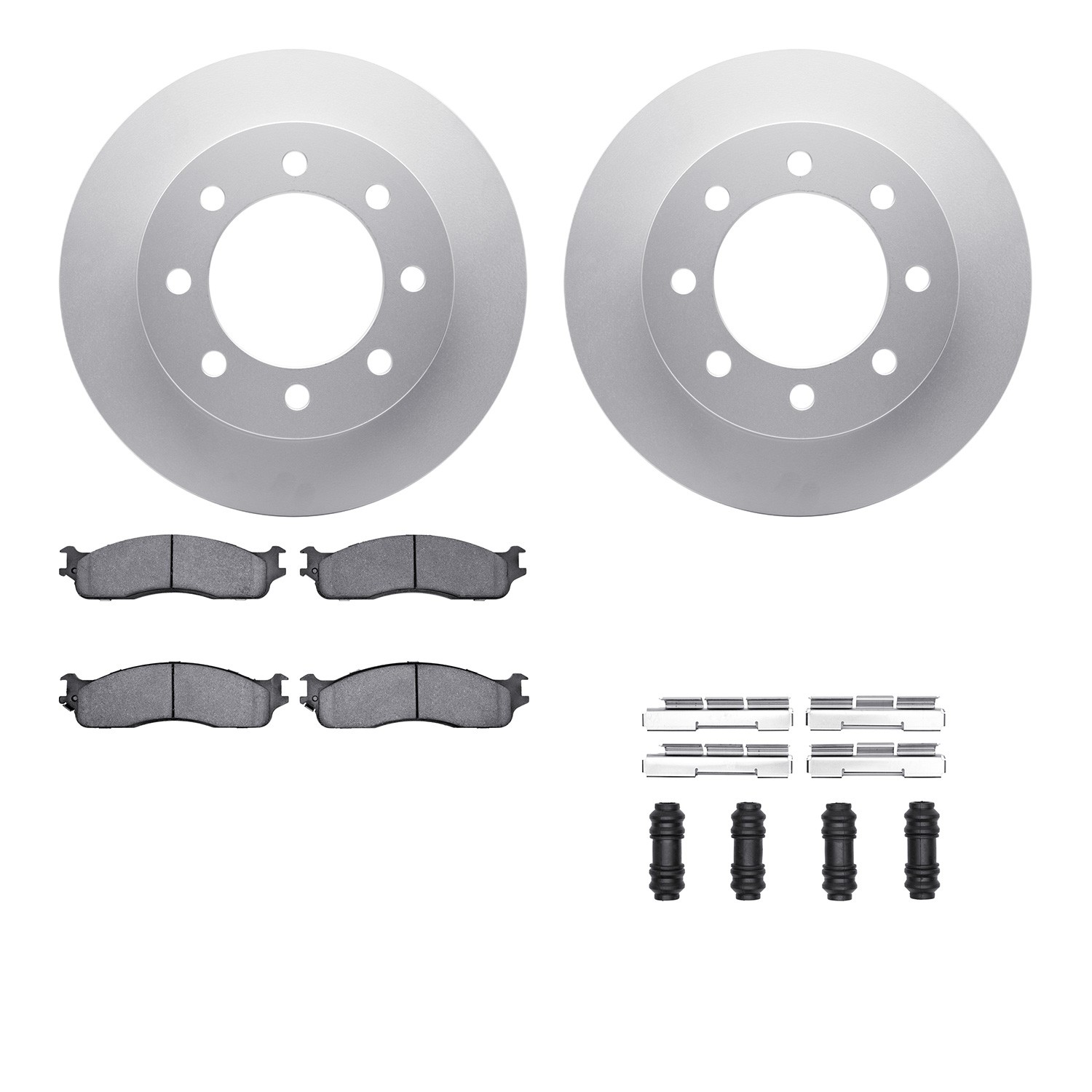DFC GEOSPEC Coated Rotor- HD Brake Pad - Hardware