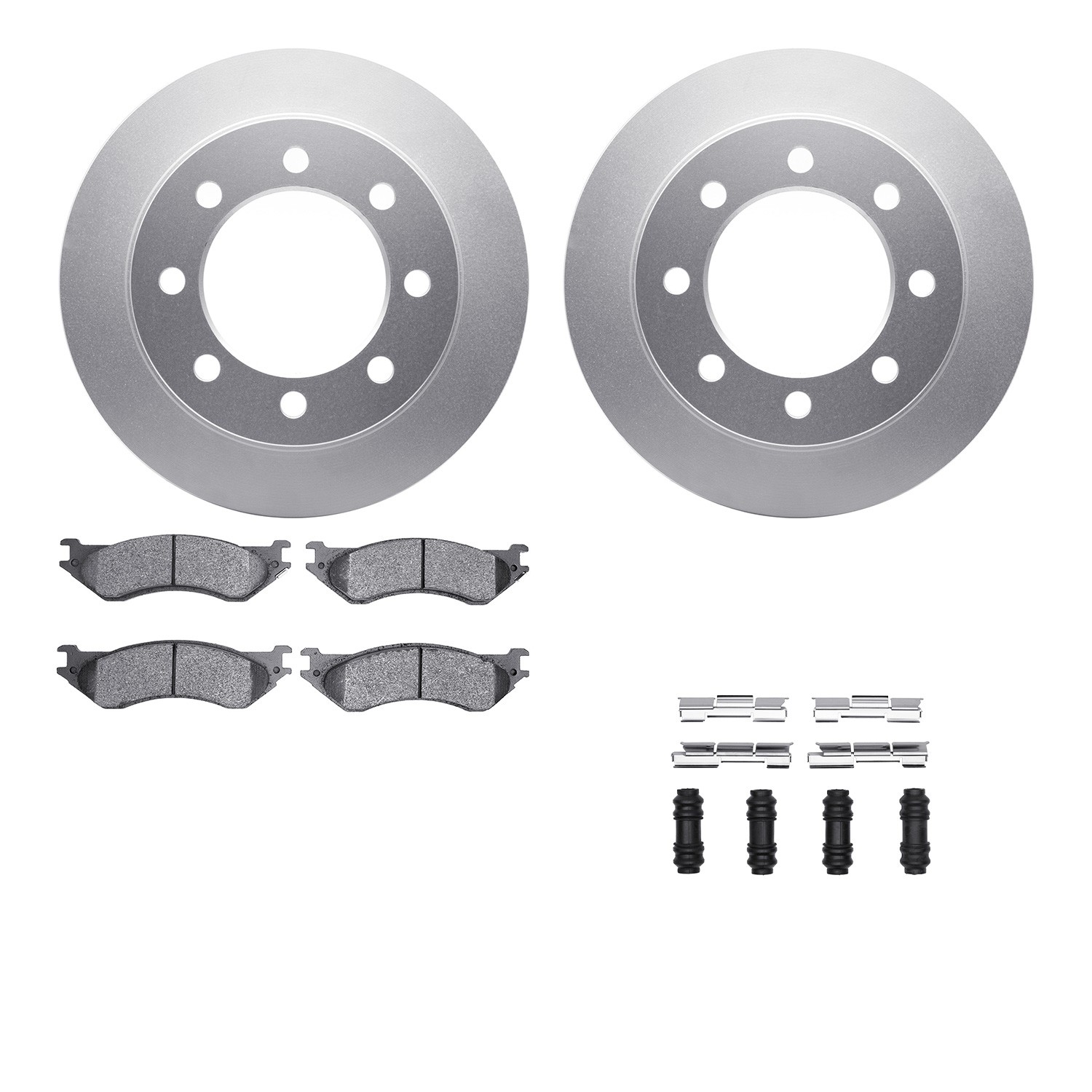 DFC GEOSPEC Coated Rotor- HD Brake Pad - Hardware