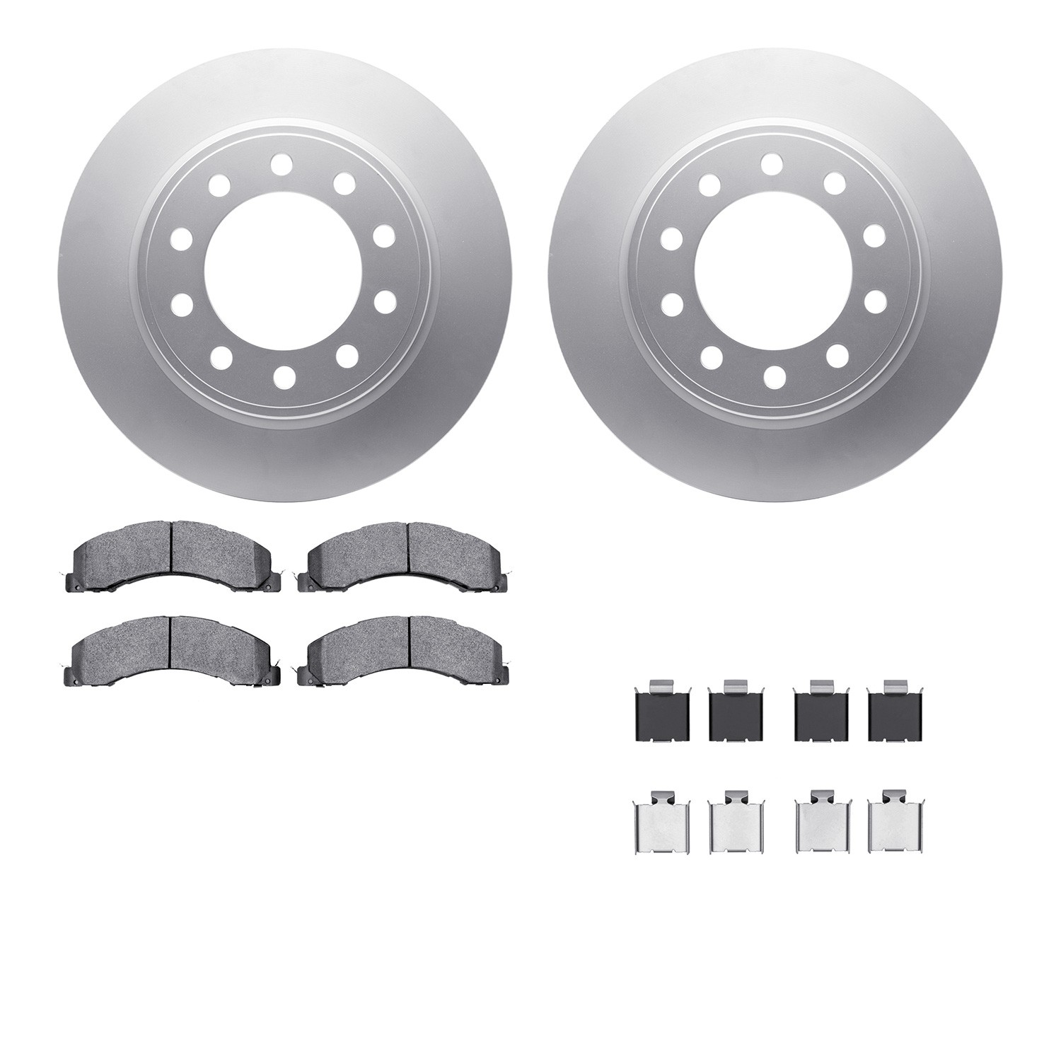 DFC GEOSPEC Coated Rotor- HD Brake Pad - Hardware