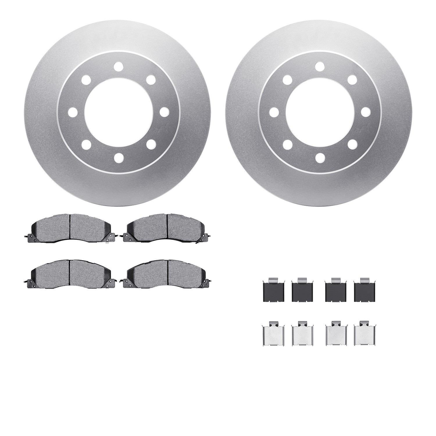 DFC GEOSPEC Coated Rotor- HD Brake Pad - Hardware