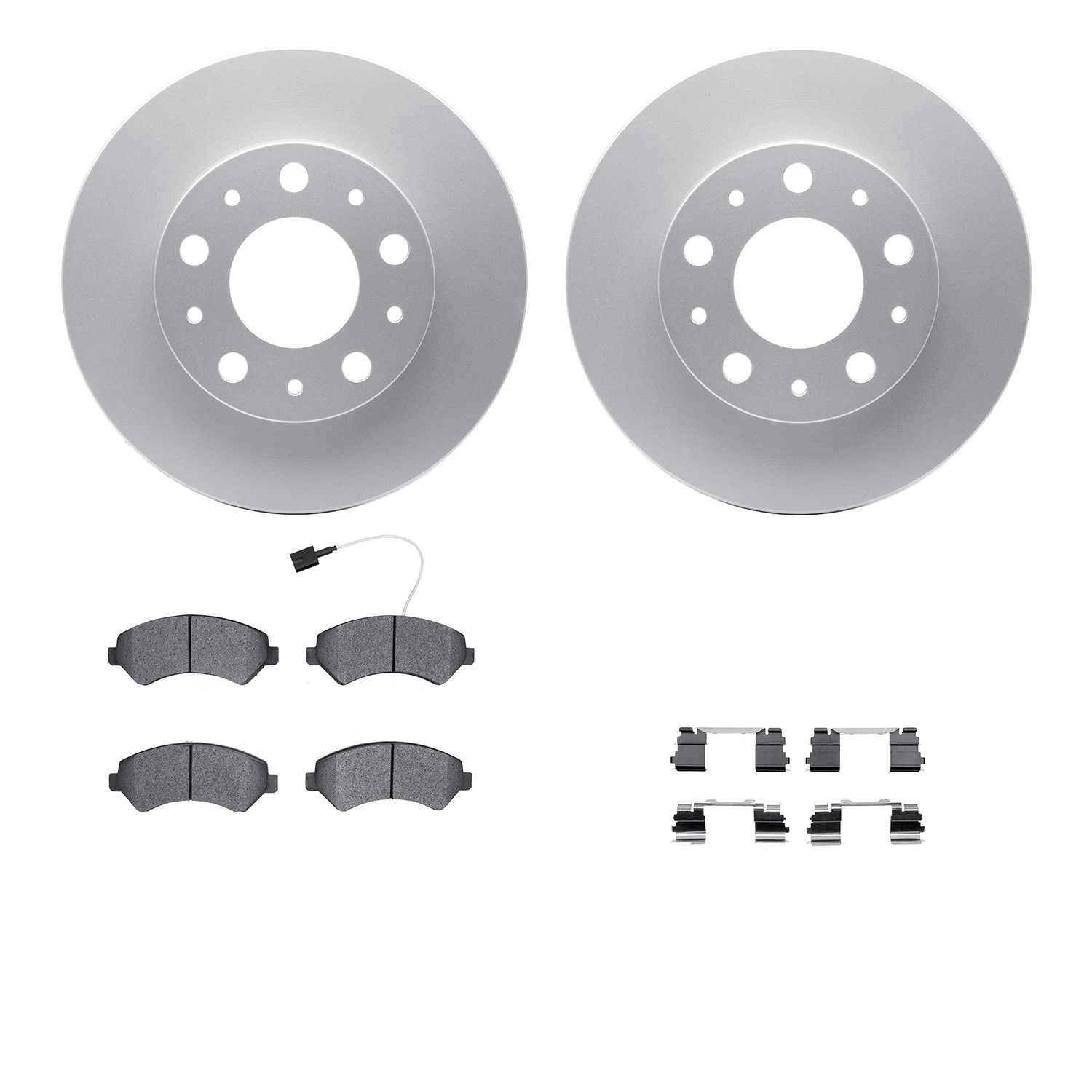 DFC GEOSPEC Coated Rotor- HD Brake Pad - Hardware