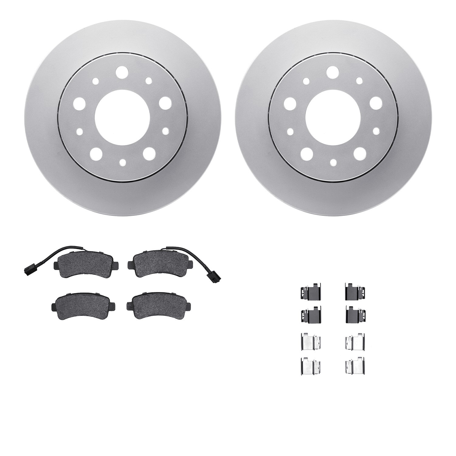 DFC GEOSPEC Coated Rotor- HD Brake Pad - Hardware