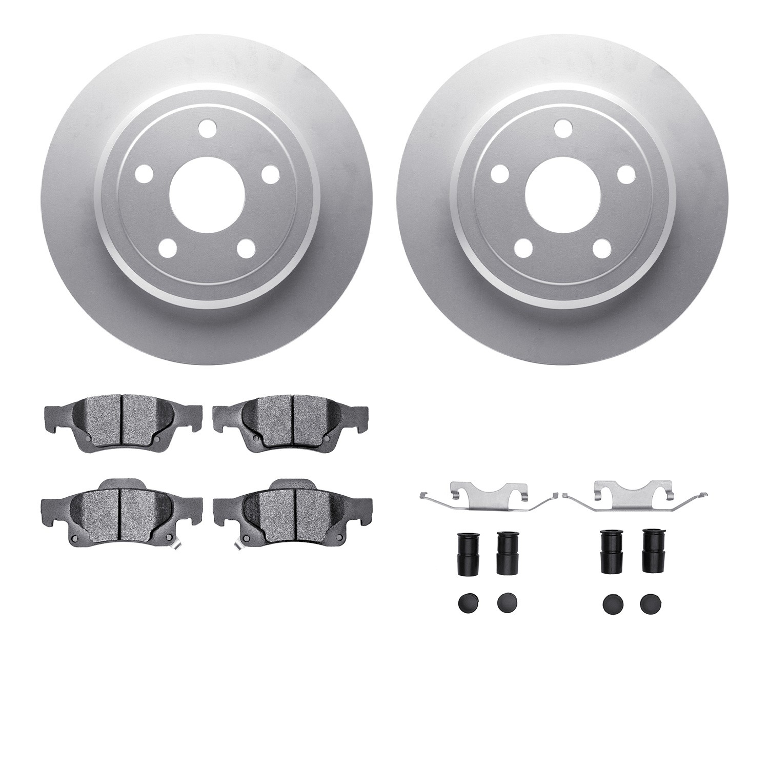 DFC GEOSPEC Coated Rotor- HD Brake Pad - Hardware