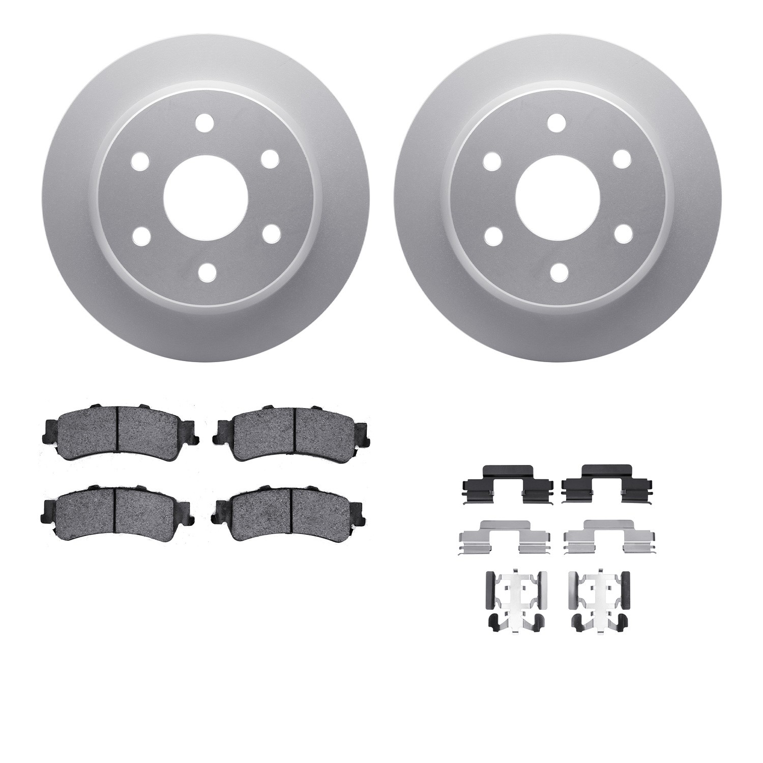 DFC GEOSPEC Coated Rotor- HD Brake Pad - Hardware