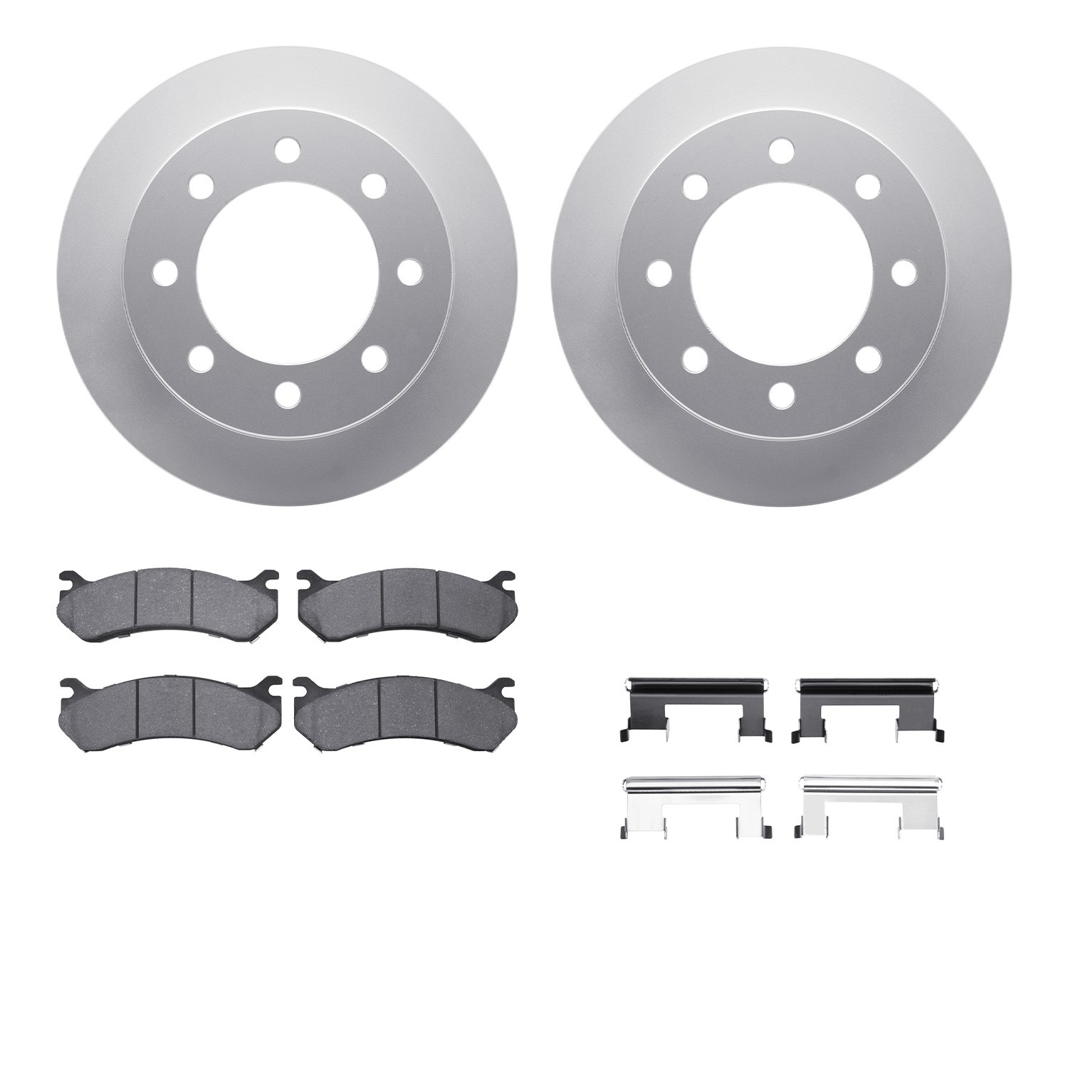 DFC GEOSPEC Coated Rotor- HD Brake Pad - Hardware