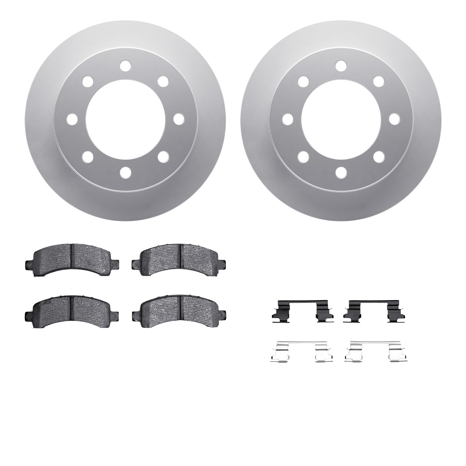 DFC GEOSPEC Coated Rotor- HD Brake Pad - Hardware