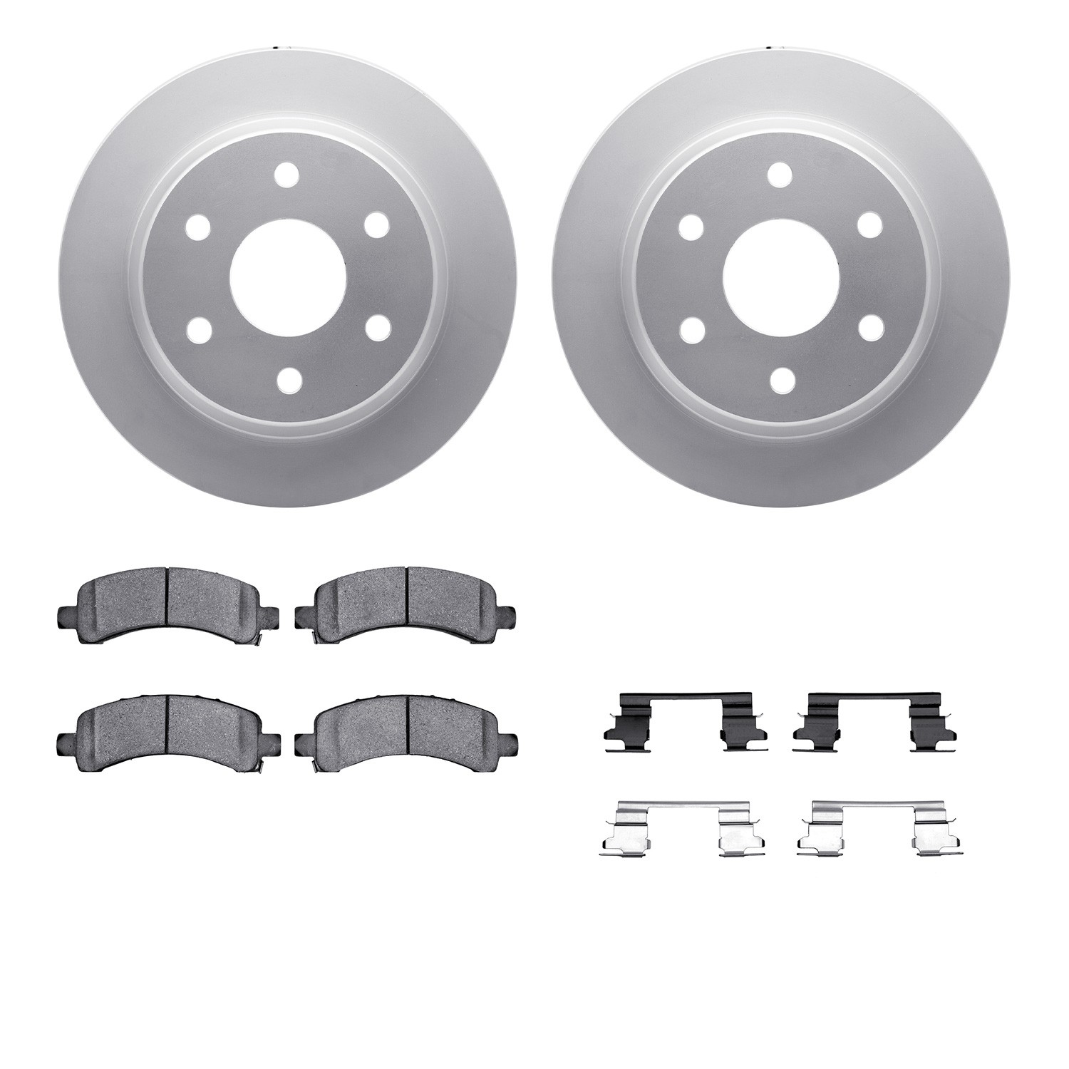 DFC GEOSPEC Coated Rotor- HD Brake Pad - Hardware