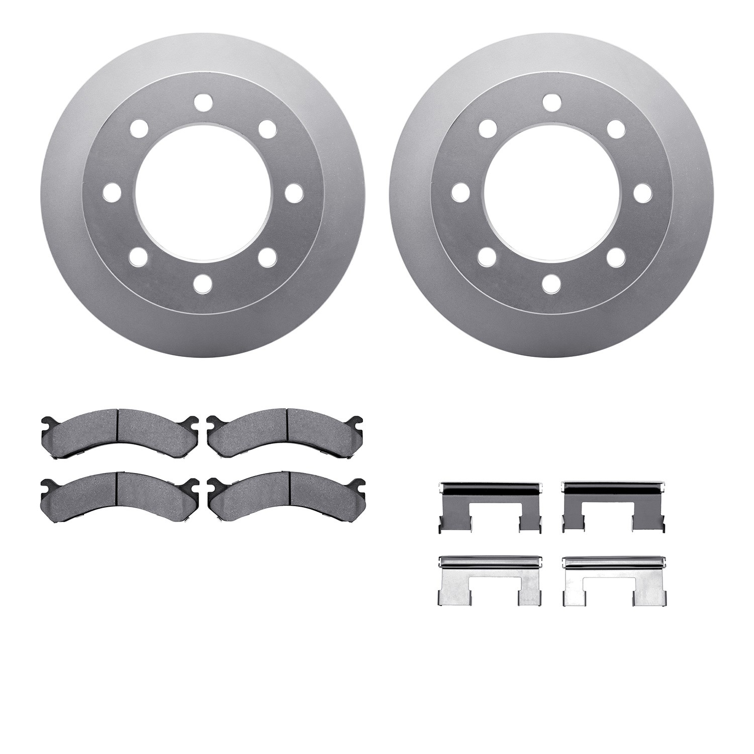 DFC GEOSPEC Coated Rotor- HD Brake Pad - Hardware