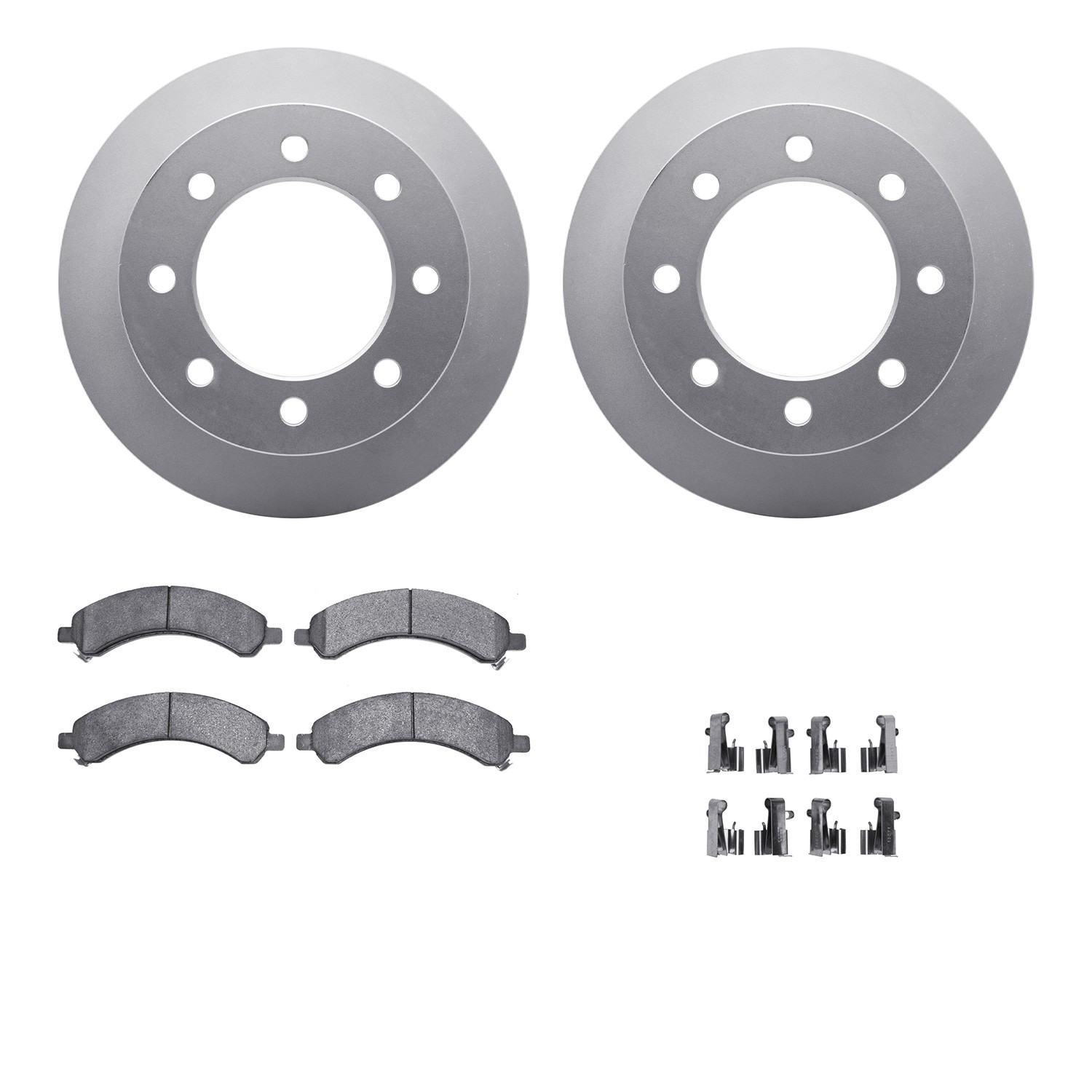 DFC GEOSPEC Coated Rotor- HD Brake Pad - Hardware