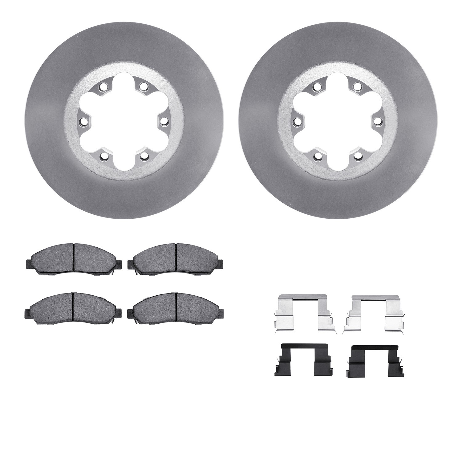 DFC GEOSPEC Coated Rotor- HD Brake Pad - Hardware