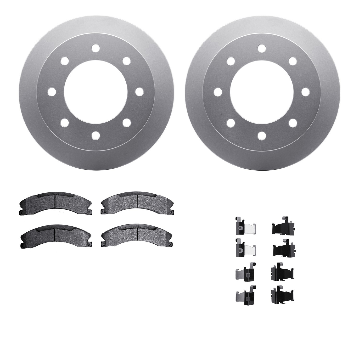 DFC GEOSPEC Coated Rotor- HD Brake Pad - Hardware