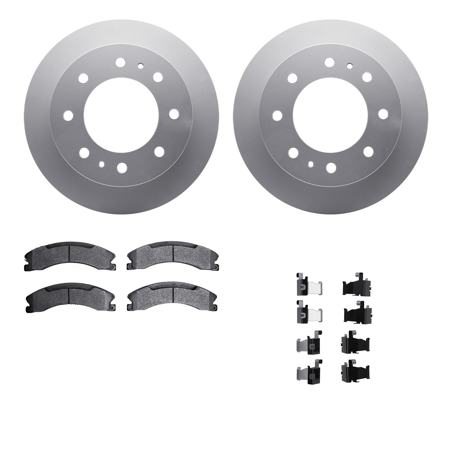 DFC GEOSPEC Coated Rotor- HD Brake Pad - Hardware