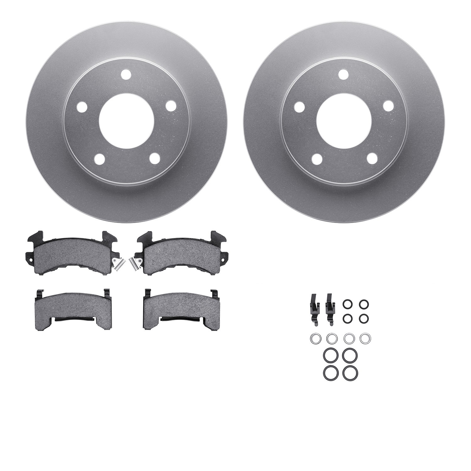 DFC GEOSPEC Coated Rotor- HD Brake Pad - Hardware