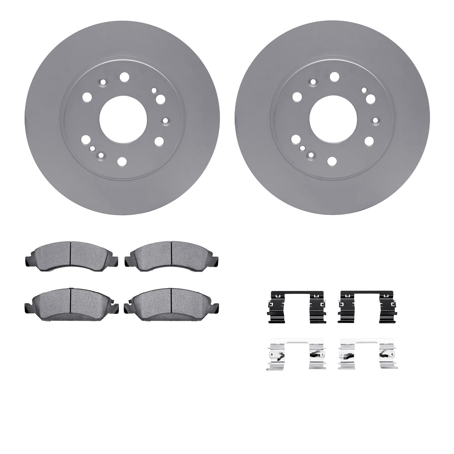 DFC GEOSPEC Coated Rotor- HD Brake Pad - Hardware