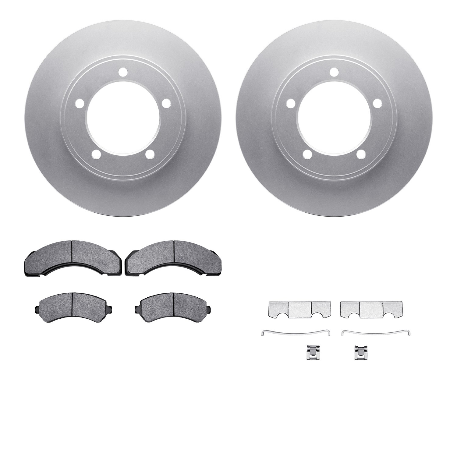 DFC GEOSPEC Coated Rotor- HD Brake Pad - Hardware