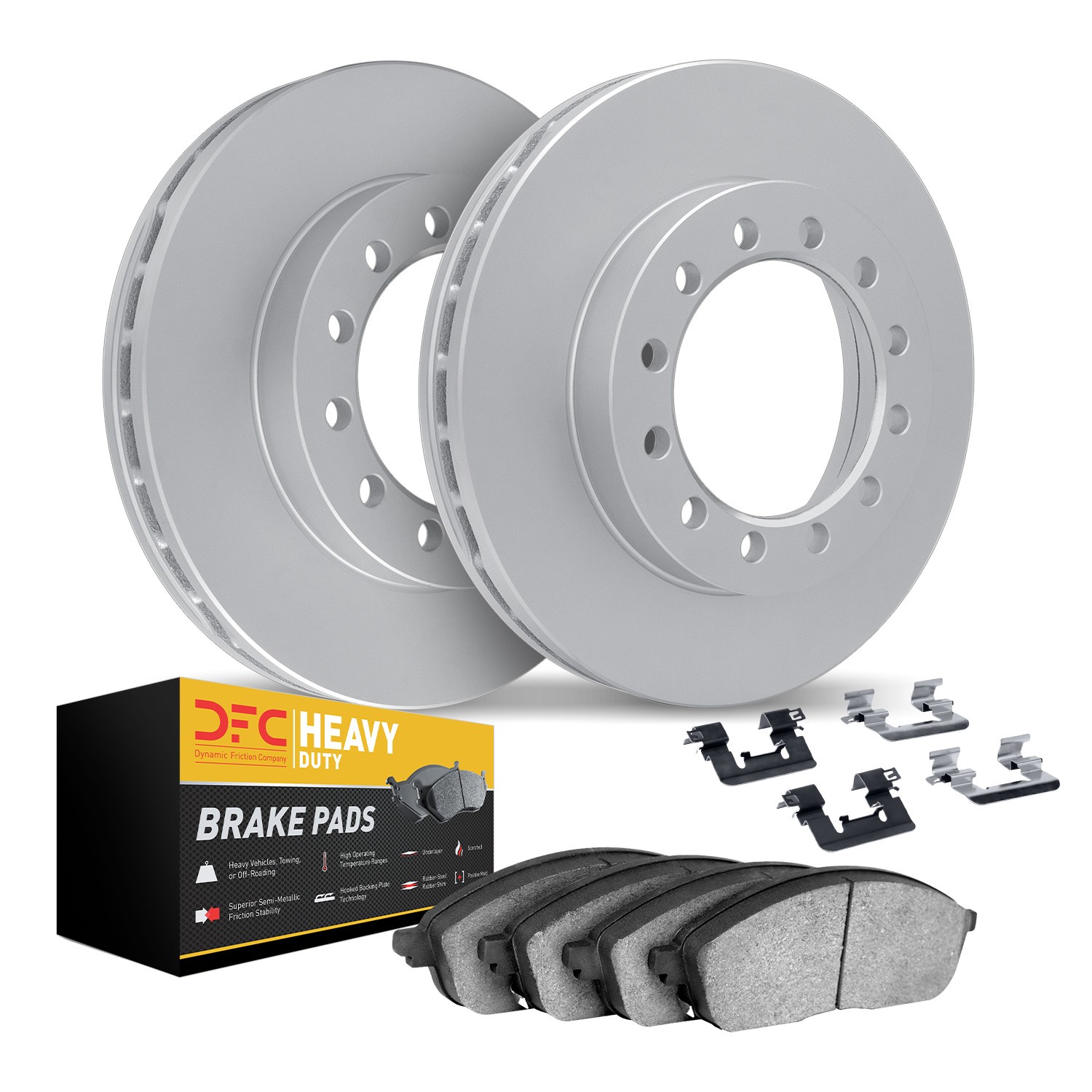DFC GEOSPEC Coated Rotor- HD Brake Pad - Hardware