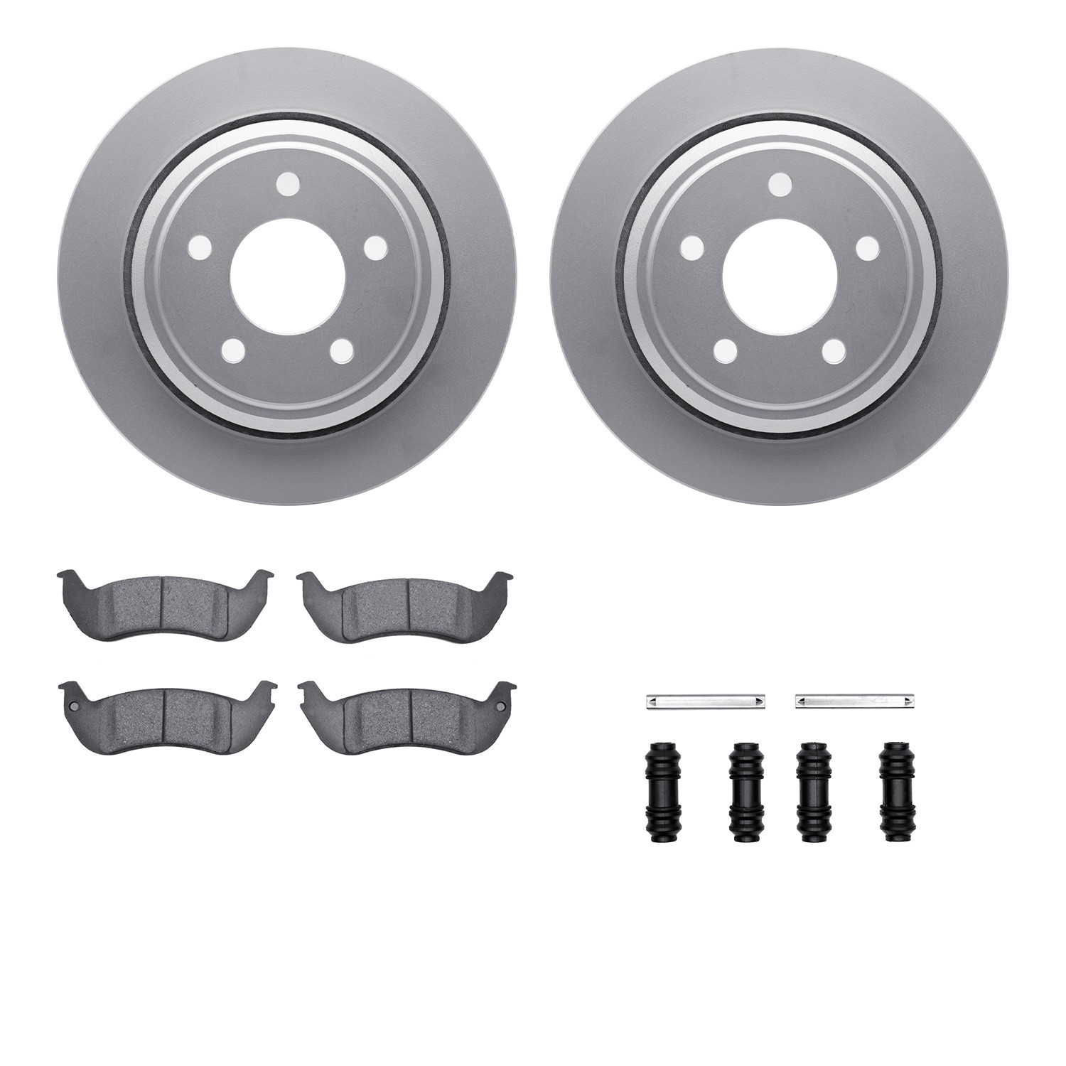 DFC GEOSPEC Coated Rotor- HD Brake Pad - Hardware